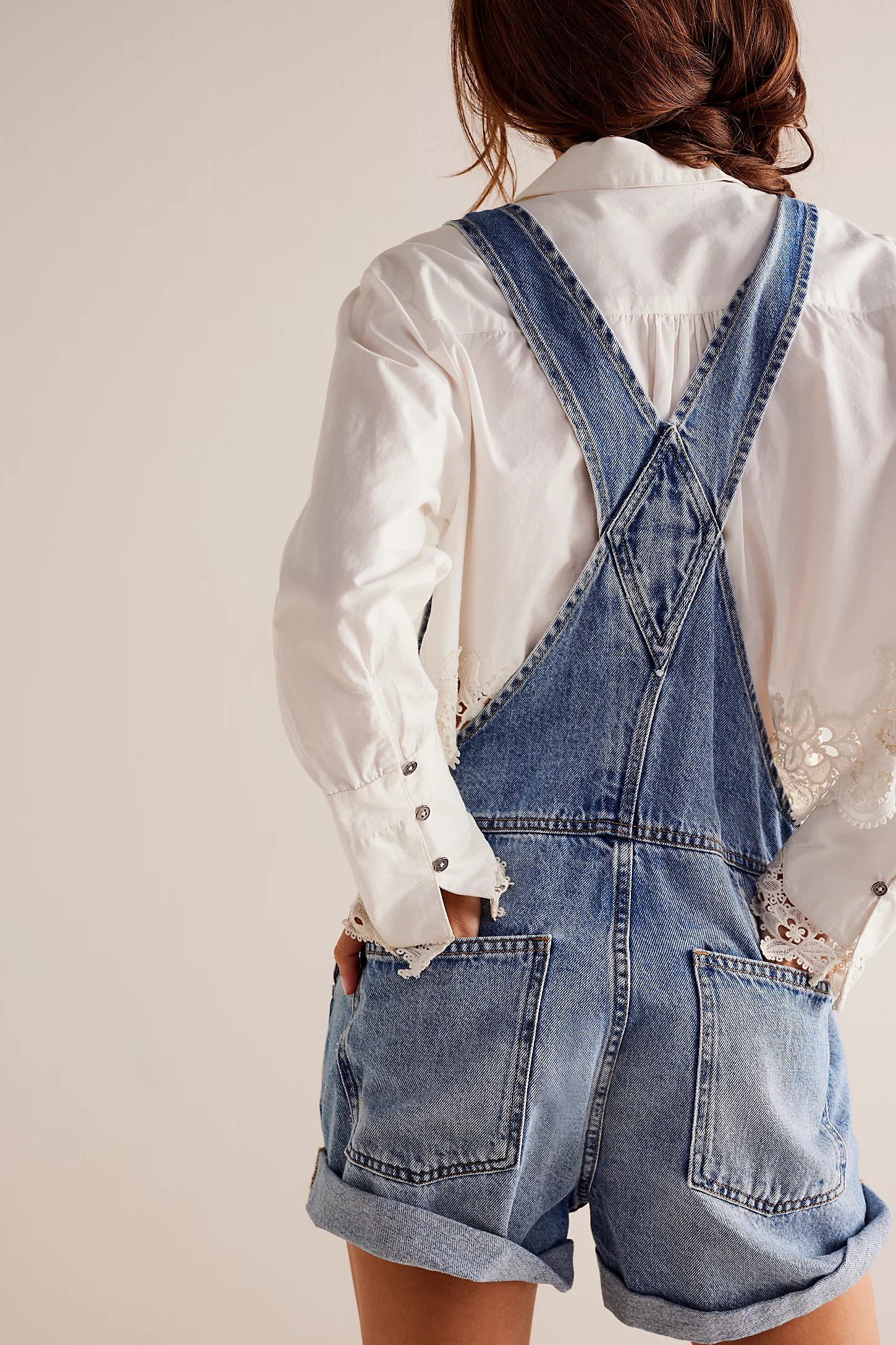 free people ziggy shortalls back