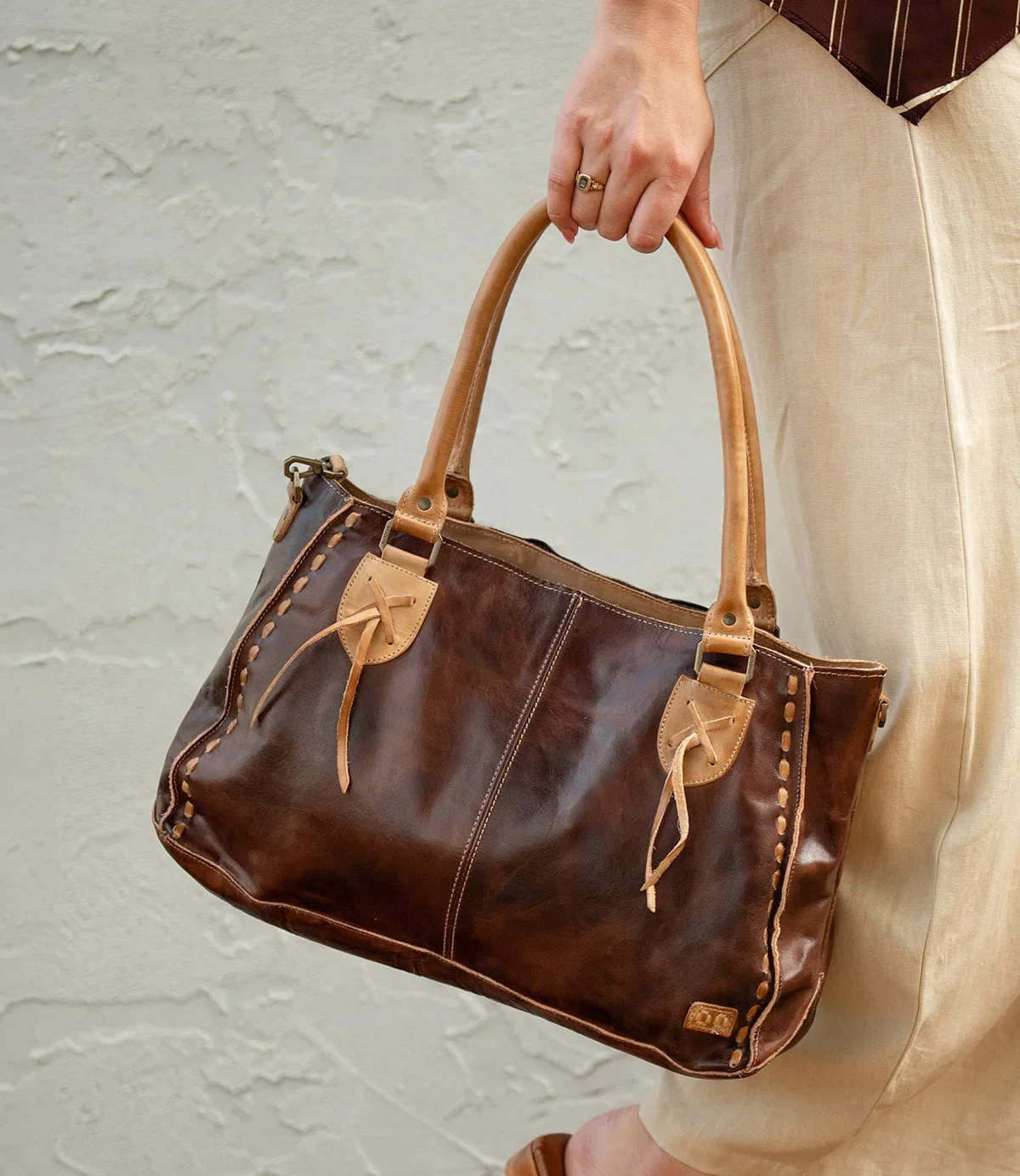 bedstu leather teak oats rustic