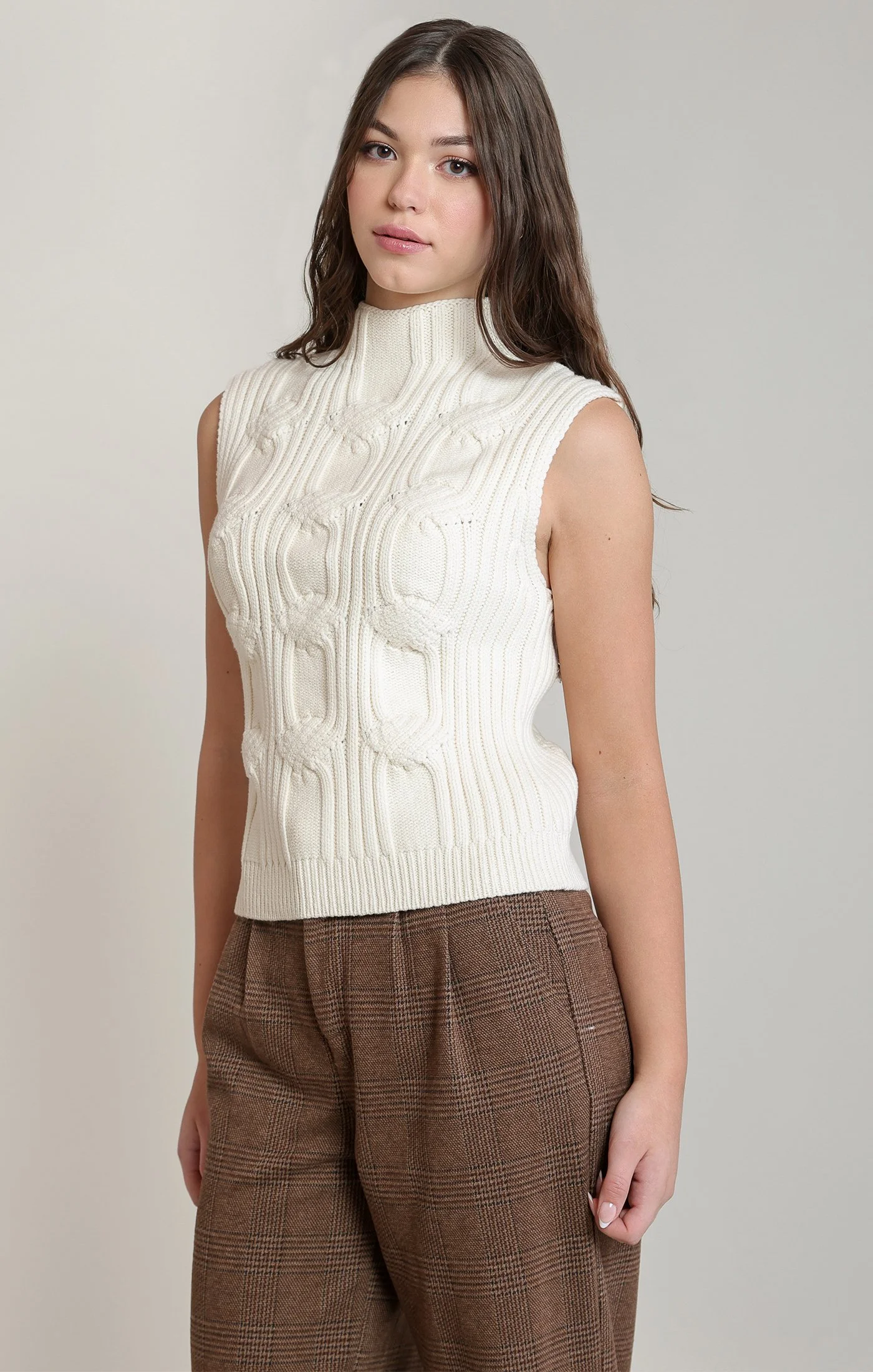 ecru sweater vest