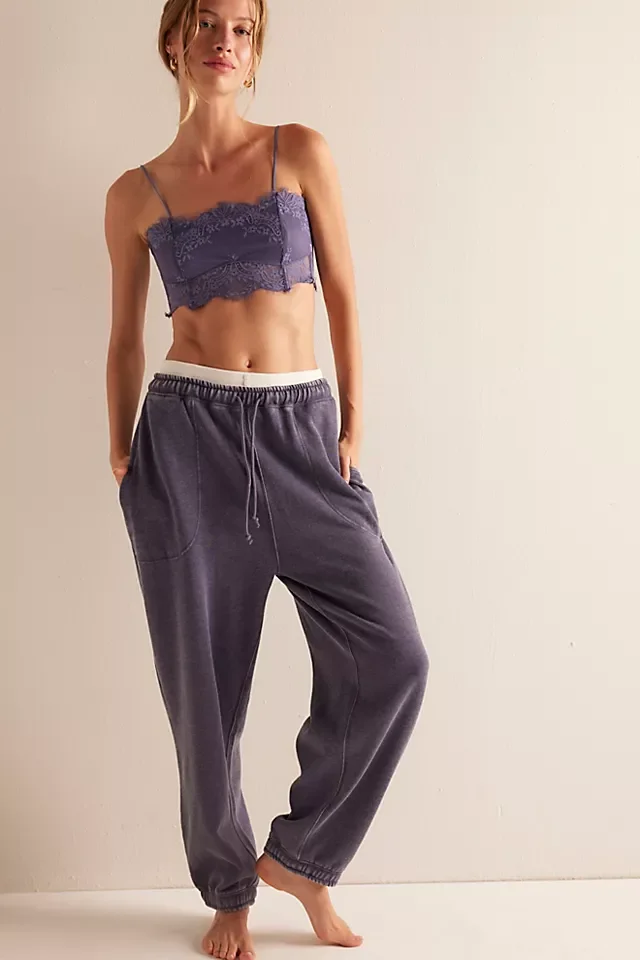 Free People Slow It Down Joggers- Peacoat