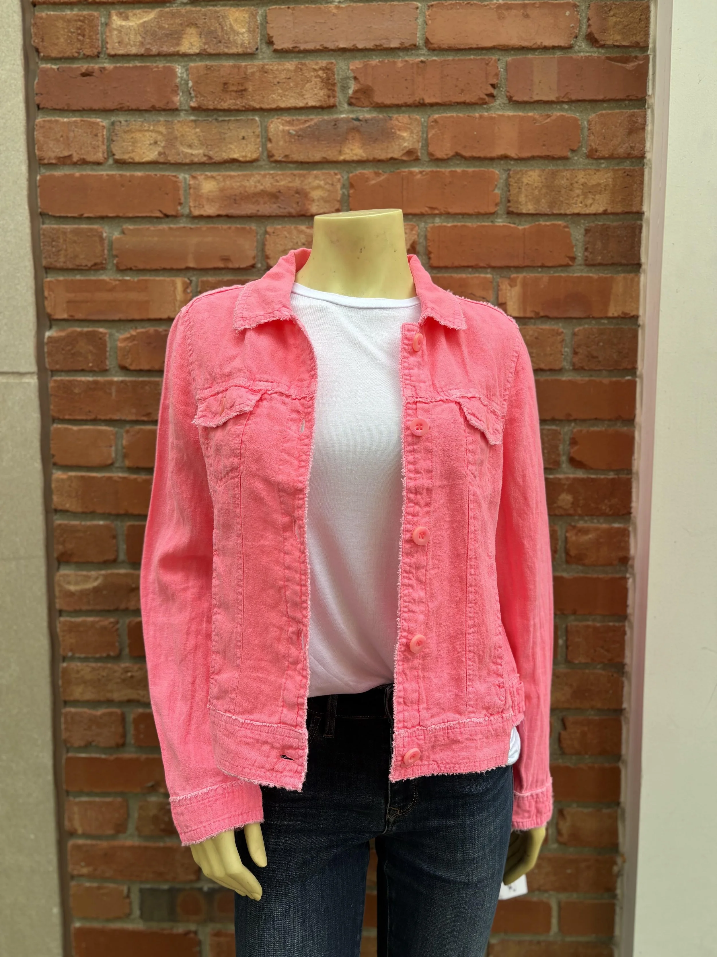 lulu b pink linen jacket