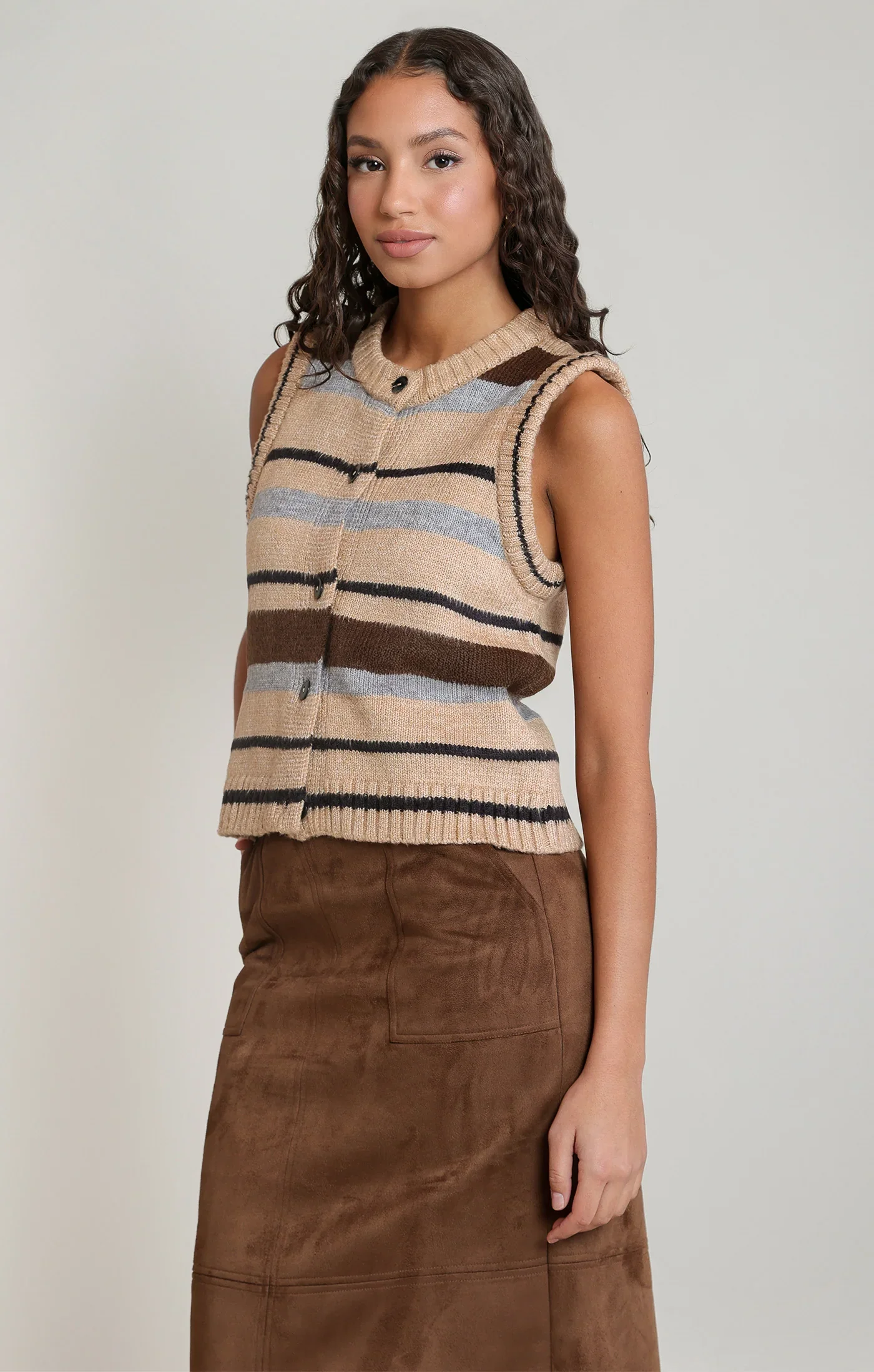 dex stripe sweater vest