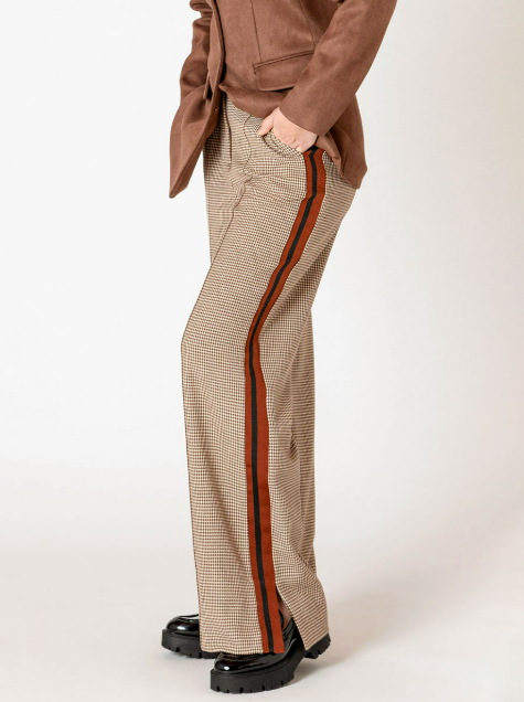 houndstooth bottom side stripe