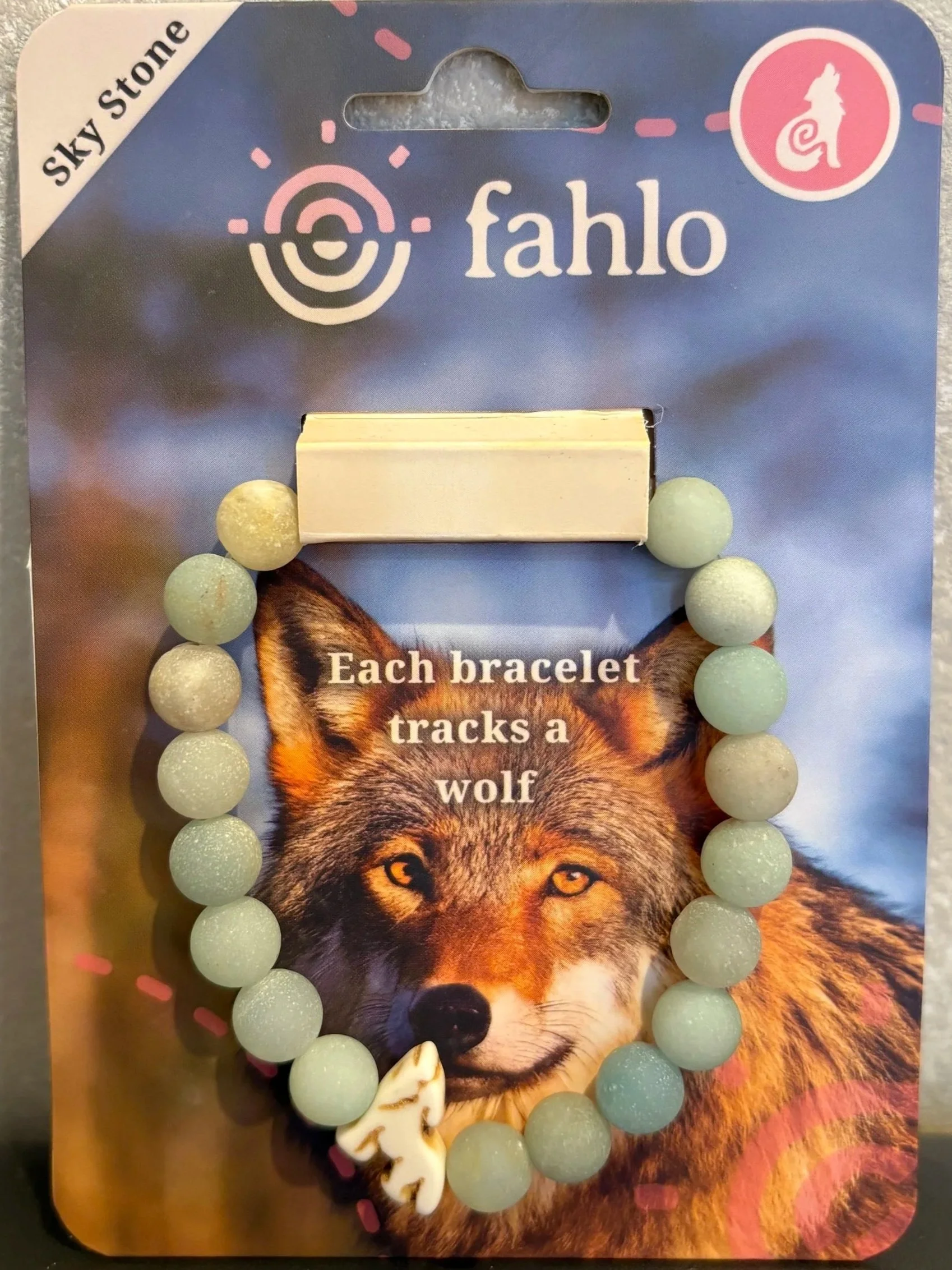 fahlo wolf bracelet sky stone