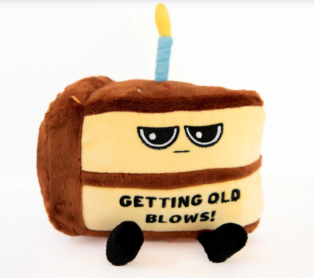 "Getting Old Blows" Birthday Cake Plush