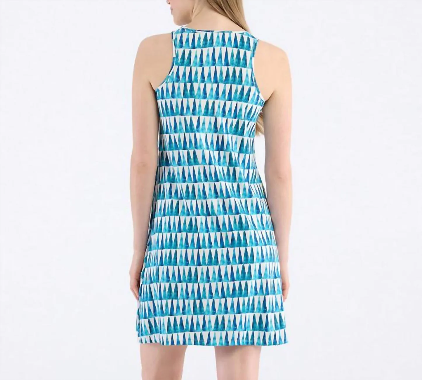 capelton road tank dress painted triangles back