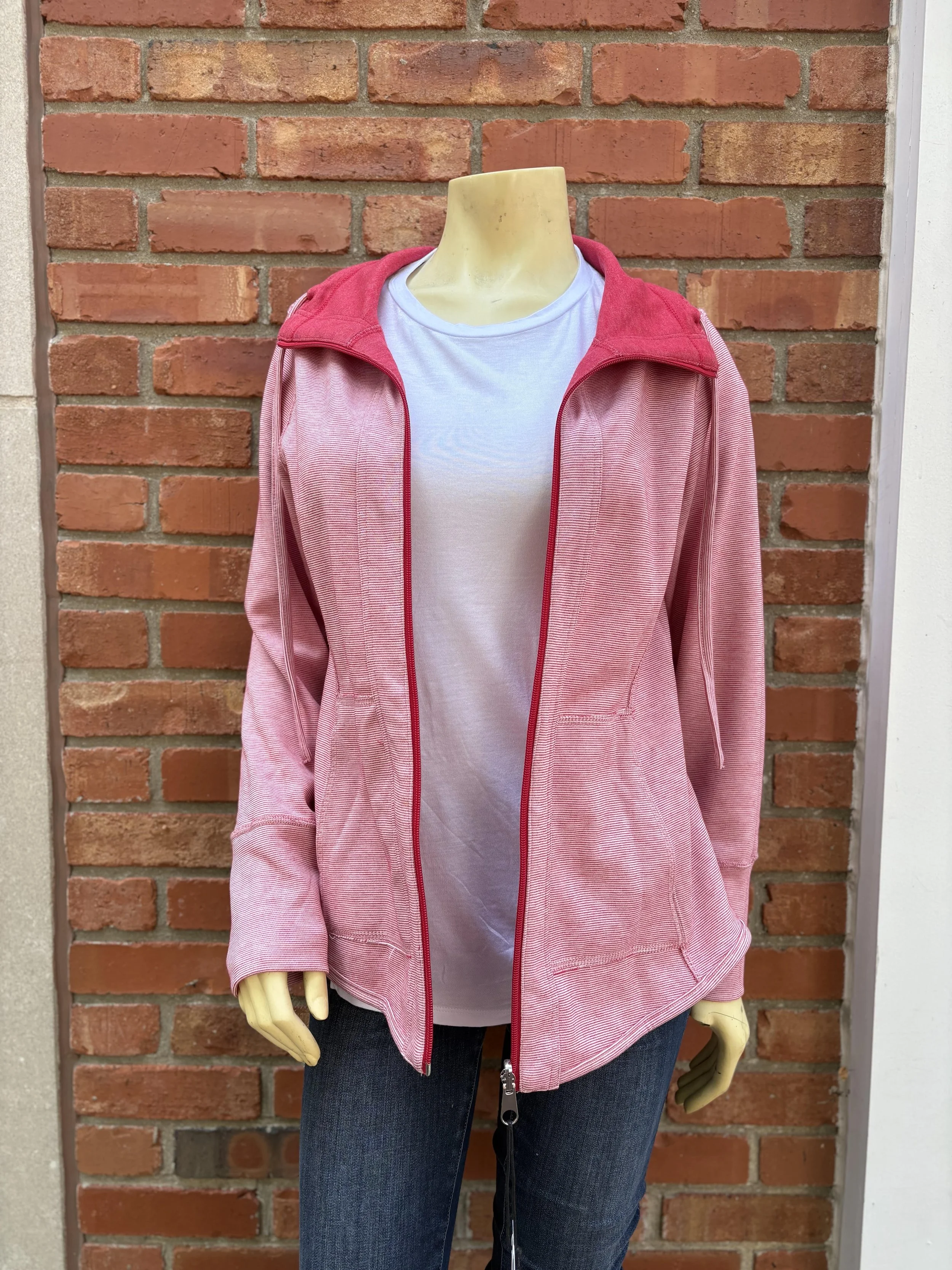 Lulu B Crimson jacket stripes