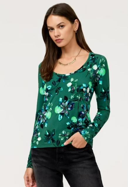Johnny Was Janie Favorite Scoop Neck LS- Bonsall