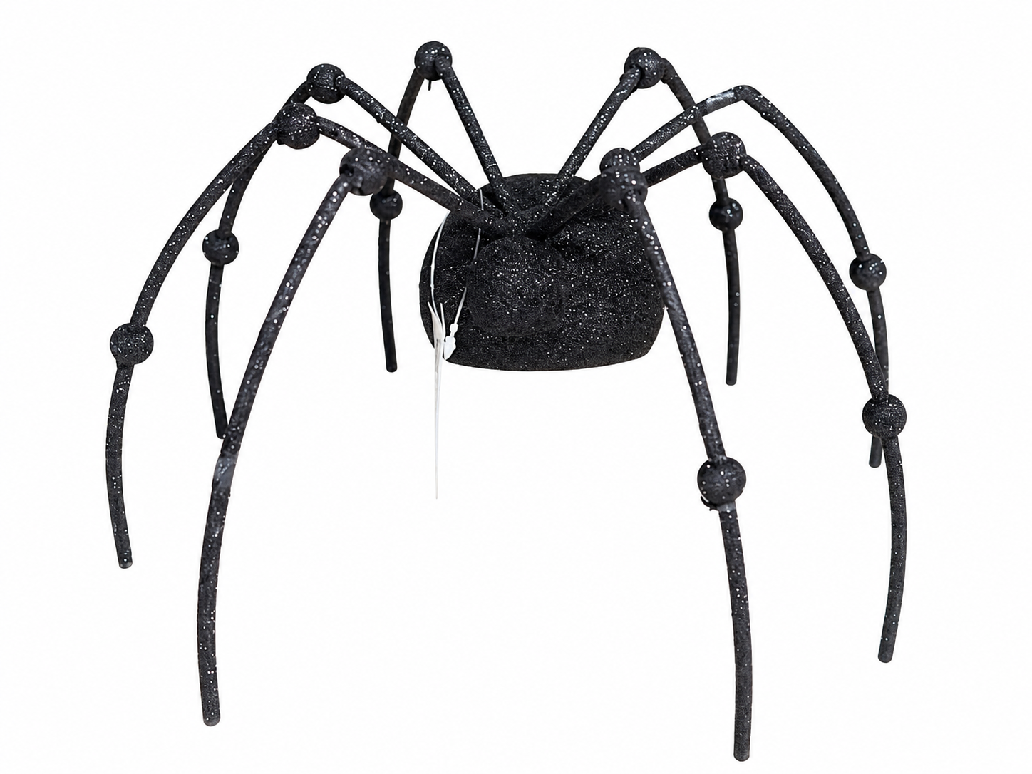 Glittered Black Metal Spider LARGE 9.5" D