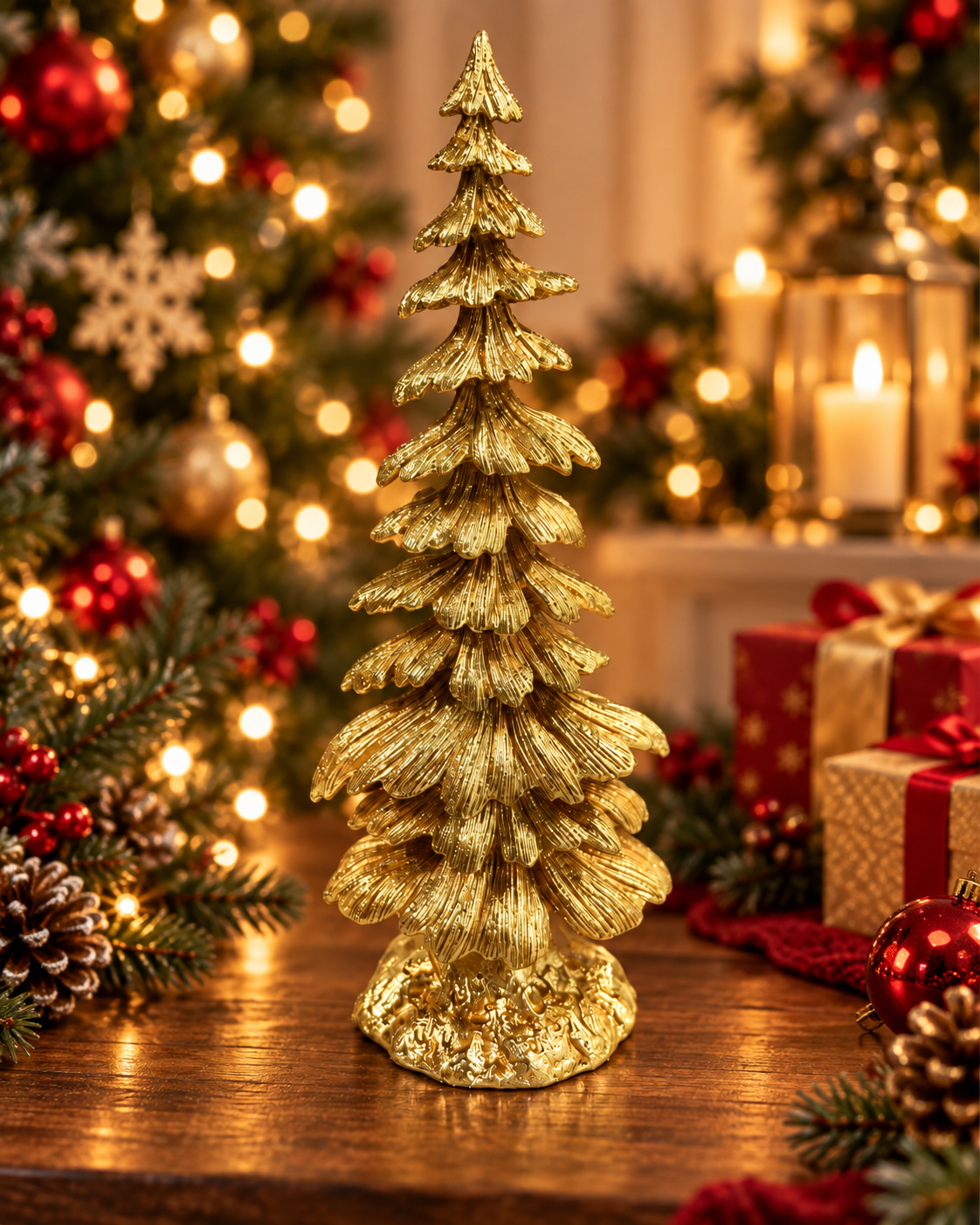 20" Gold Layered Christmas Tree