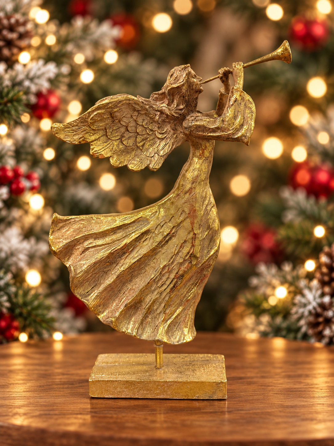 17.5" Gold Angelic Herald Christmas Angel