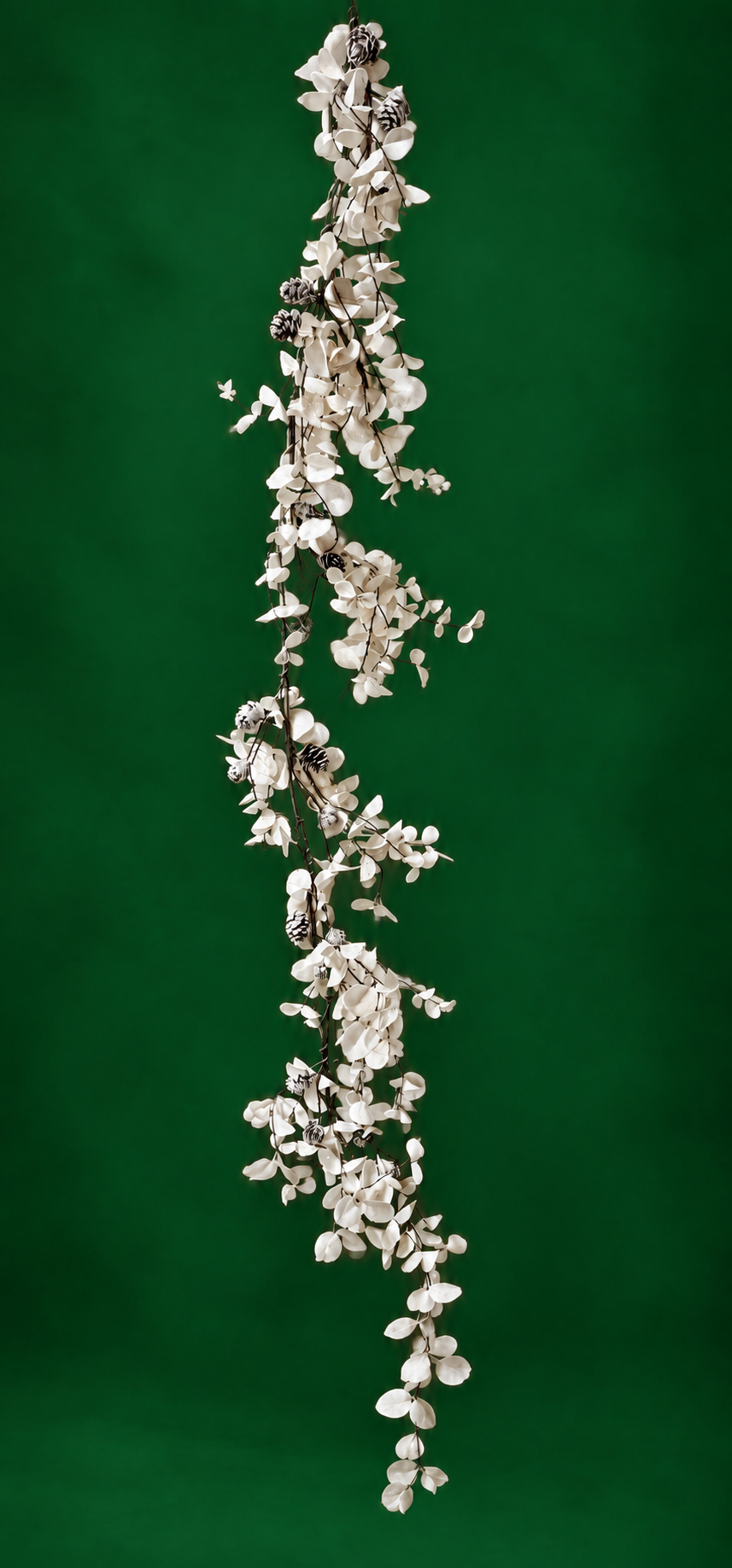 48" Graceful Eucalyptus/Cone Winter Cascade Garland
