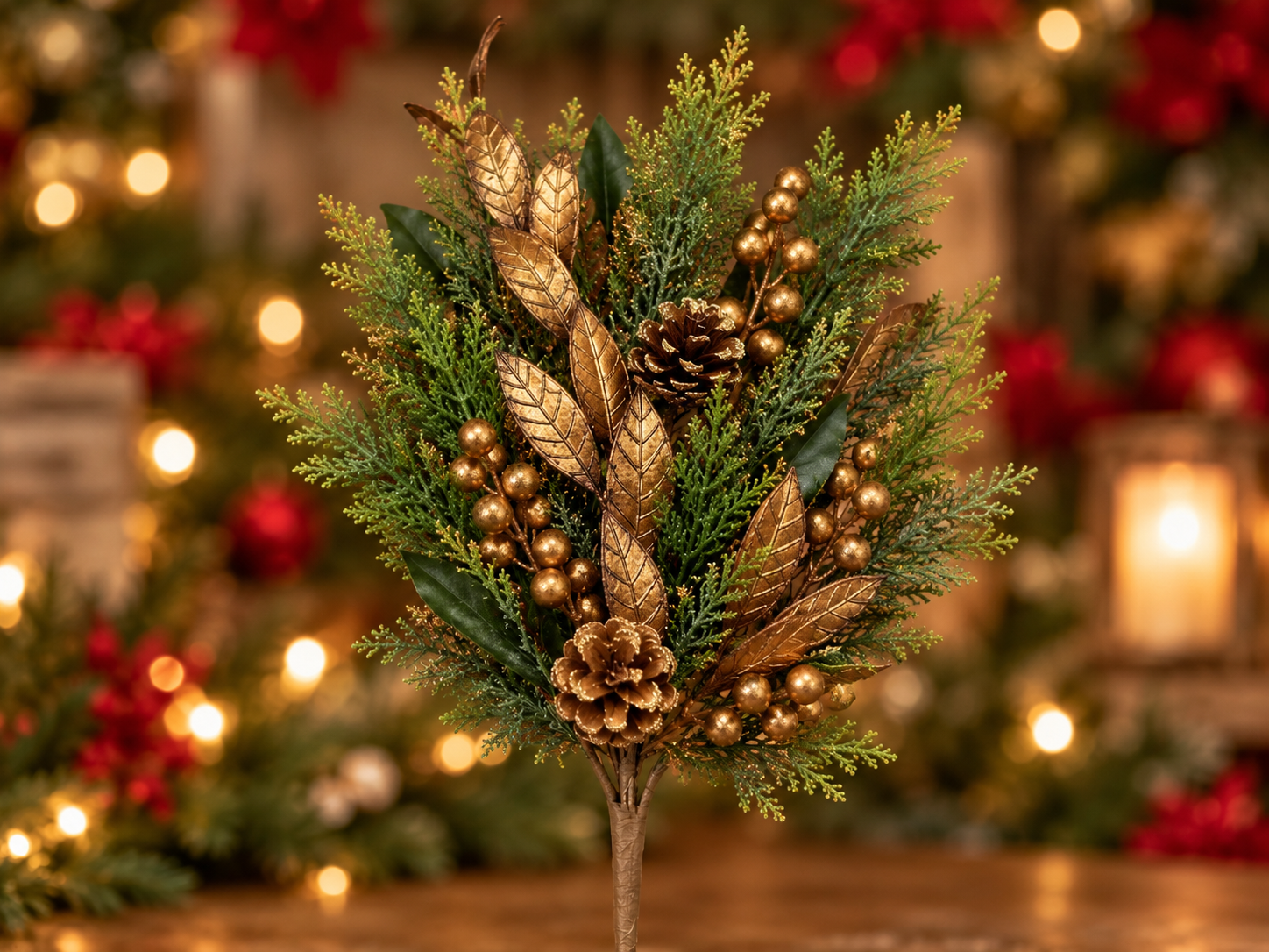Festive Gold and Evergreen Holiday Spray.png