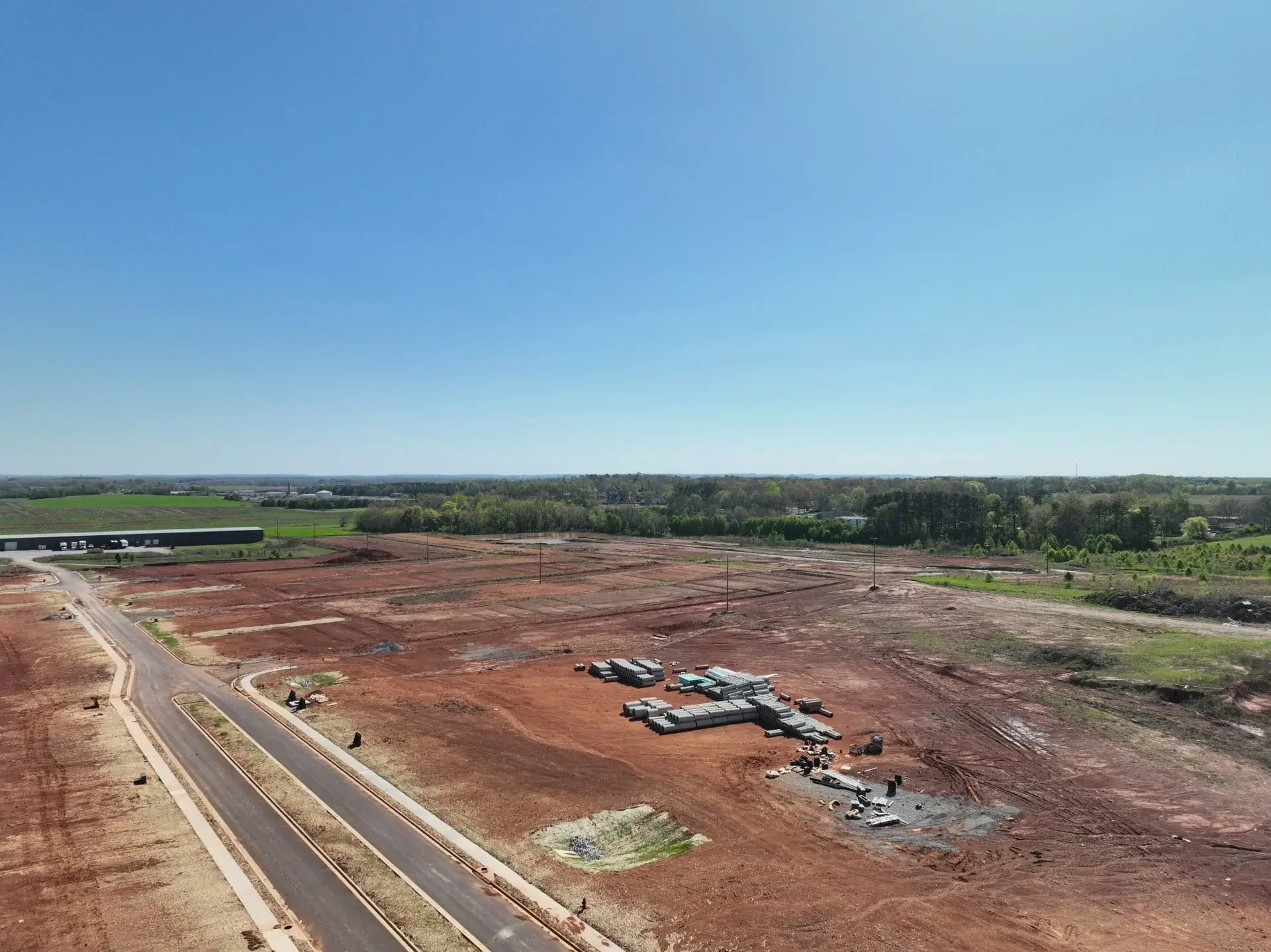 Aerial View of Completed Site Clearing - 2024