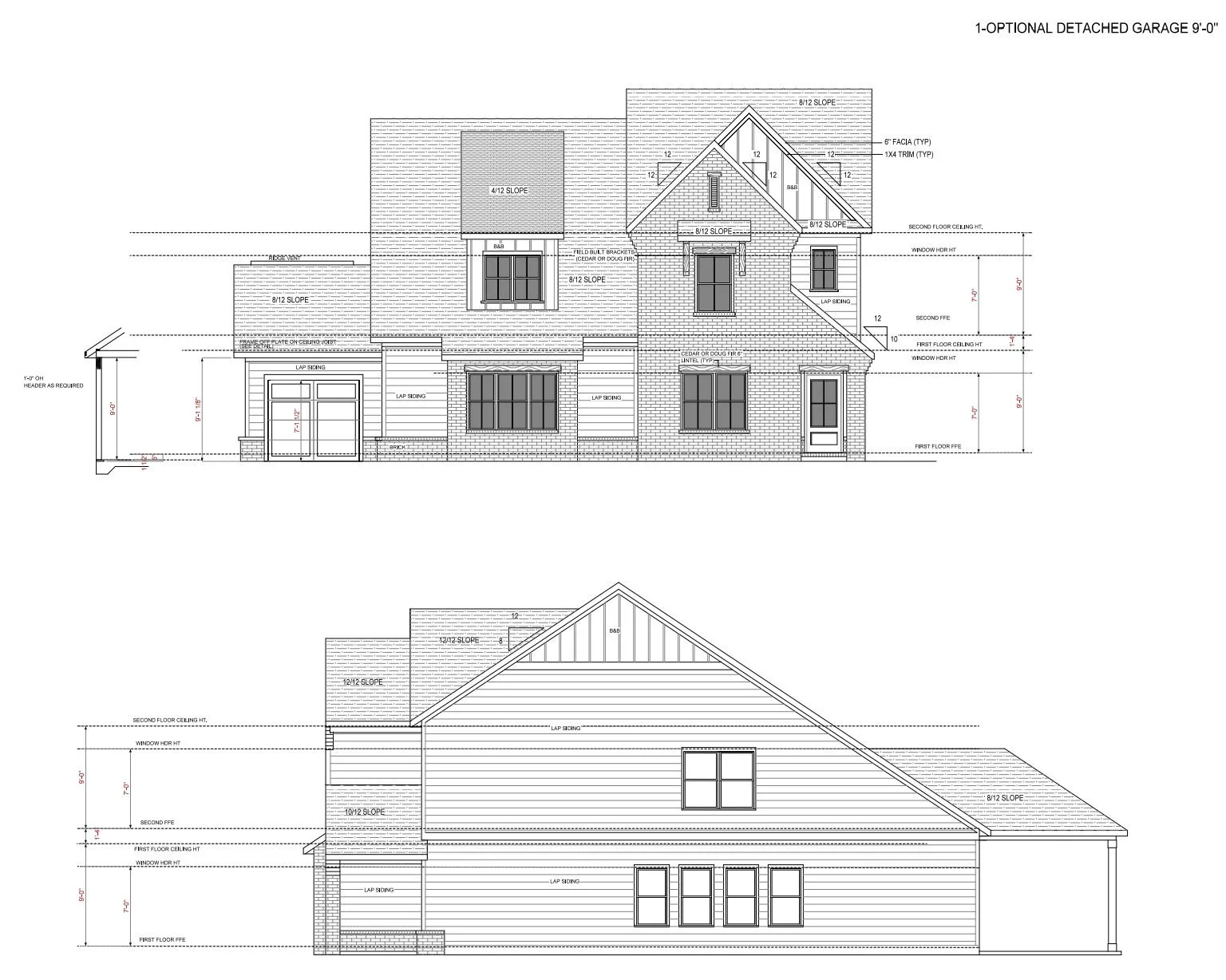 Home Plans for the Initial Four Lots 
