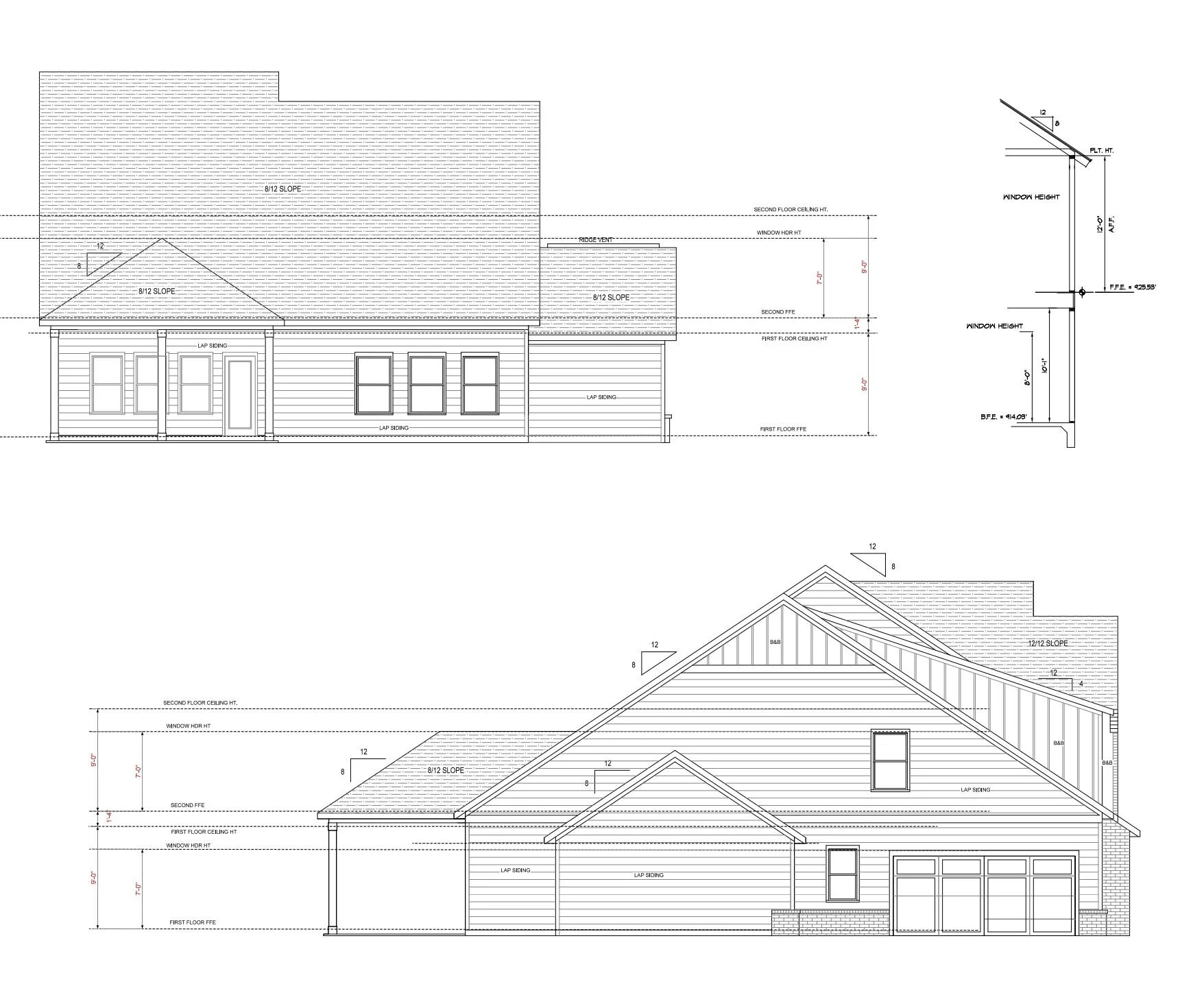 Home Plans for the Initial Four Lots 