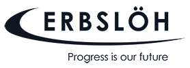 ERBSLÖH logo with the tagline 'Progress is our future'