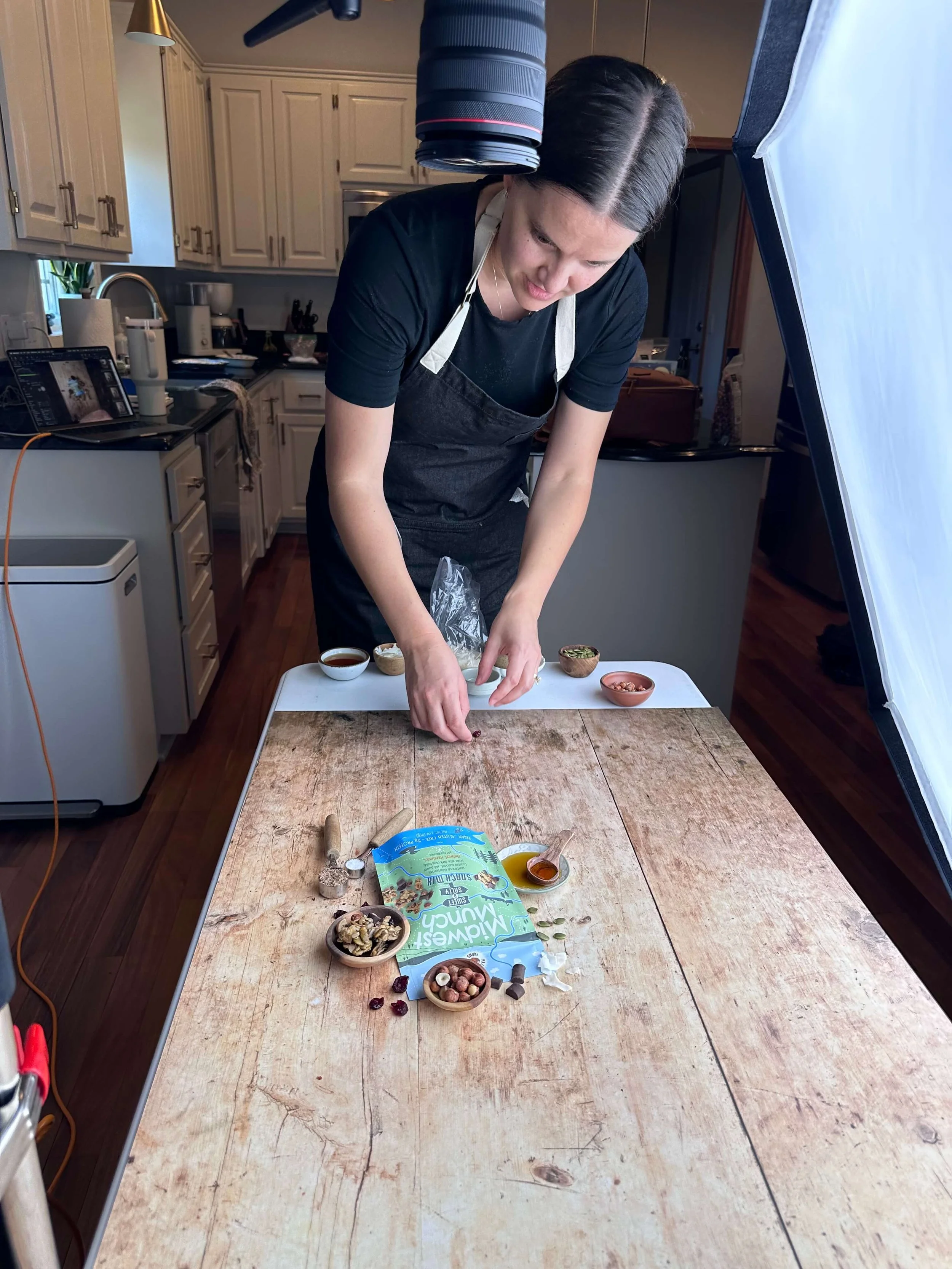 ashley styling food for a shoot