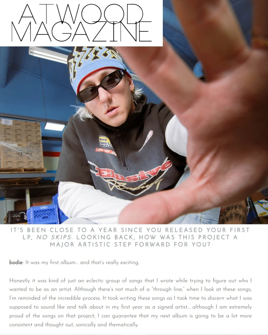 "My new sound feels like home." 🖤

In this latest interview with Atwood Magazine, bodie opens up about finding artistic identity, balancing music with family, and what's next. It's an honest conversation about purpose, growth, and  being a