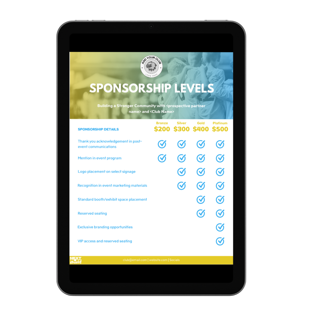 Club Planner and All Club Templates — Next Play Sports