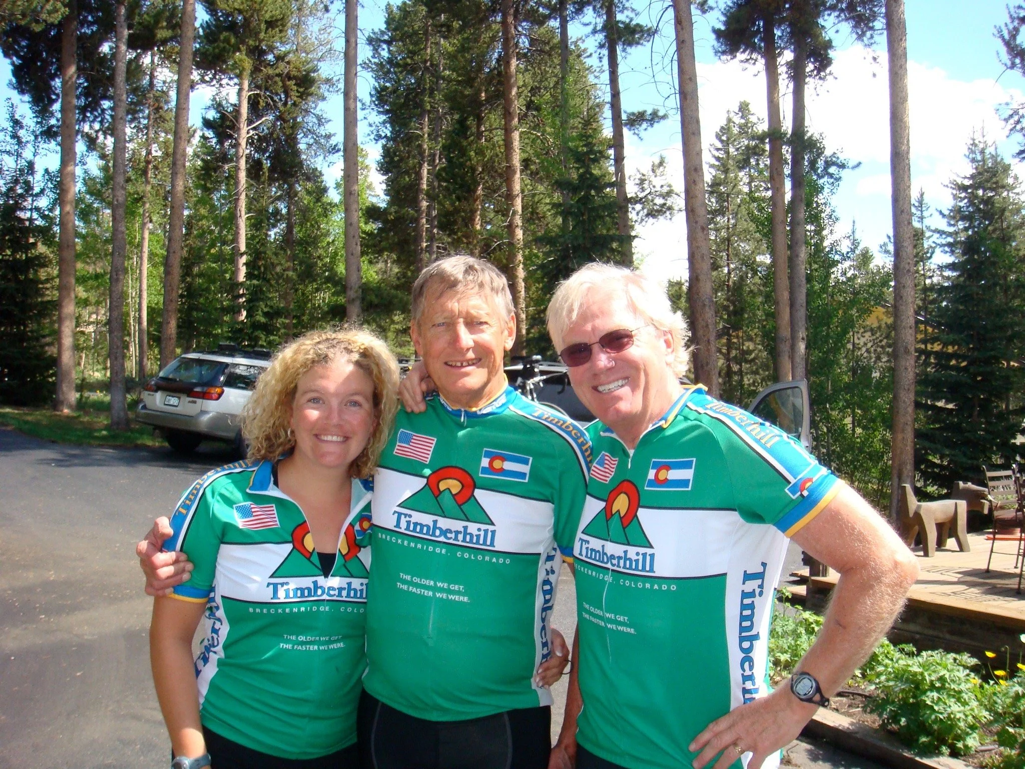 Tori, Bob Girvin, Jake completing Ride the Rockies Epic 25th anniversary ride