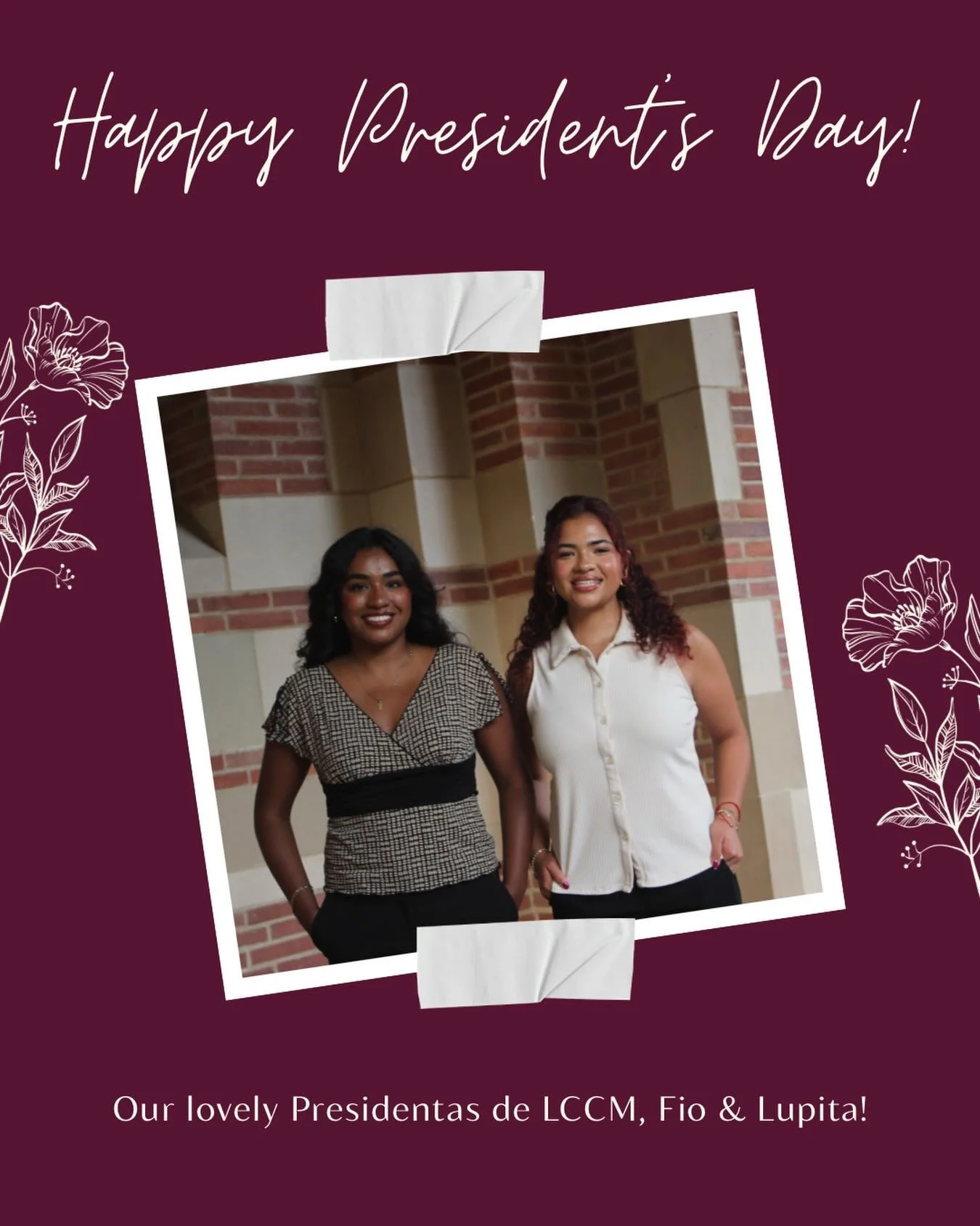 Before the day ends, we would like to wish a very Happy Presidents&rsquo; Day to Fio and Lupita! 🎉 Thank you both for all that you do for LCCM and for being shining examples to both our board members and general members. Your leadership, dedication,