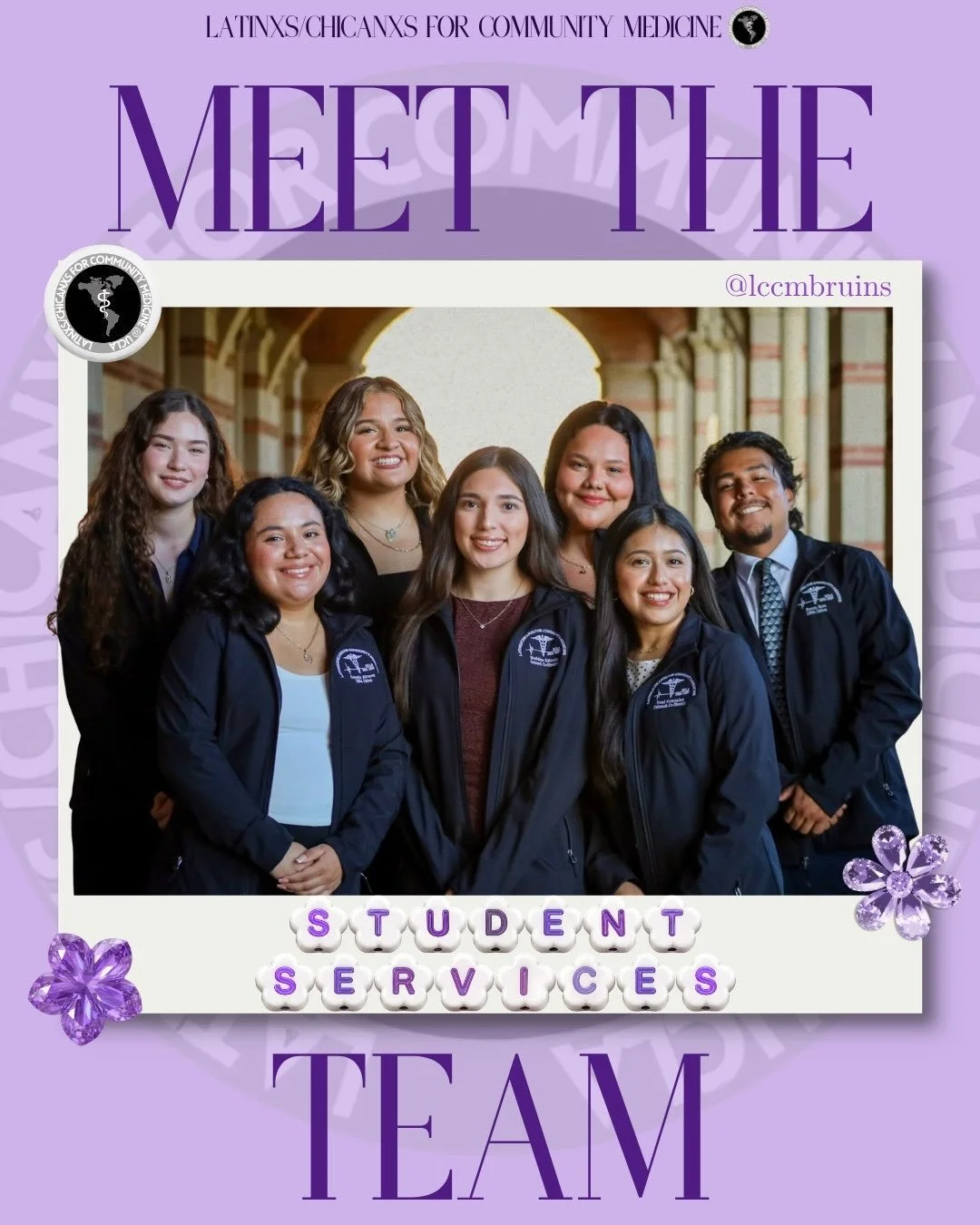 Introducing LCCM Student Services! 💜✨

Our Student Services team consists of our Academic Coordinator, three Outreach Directors, and three LMSA Liaisons, all working together to support our members and strengthen the LCCM community.

📚 Academic Coo