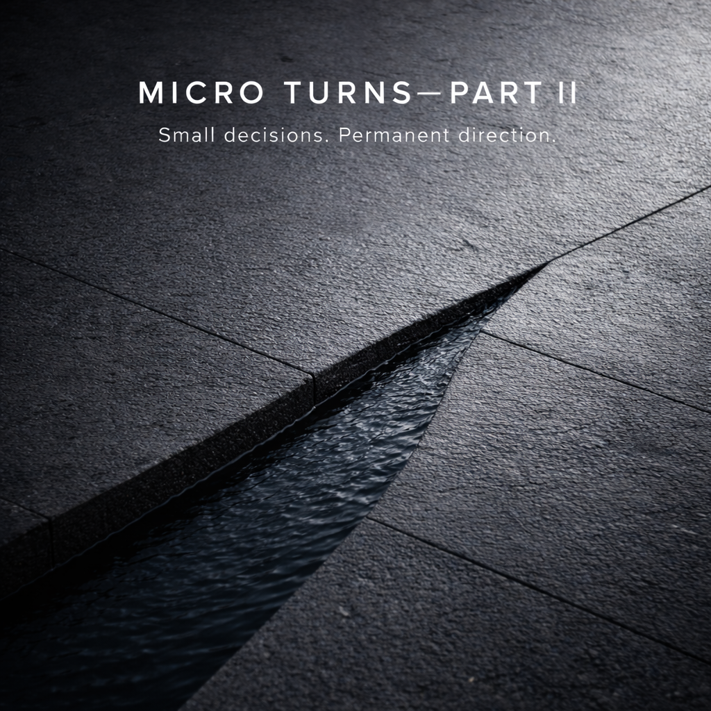 Micro Turns: How Direction Quietly Hardens Over Time