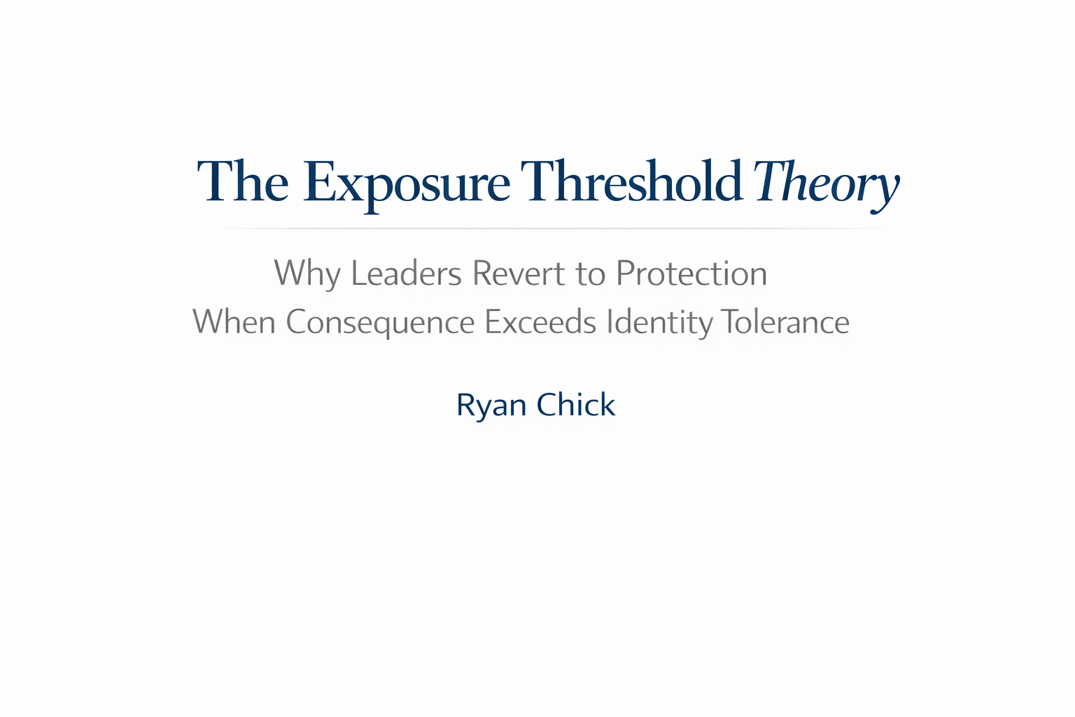 The Exposure Threshold Theory