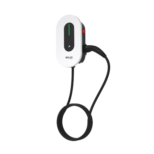 SolaX Smart EV Charger G2 with attached charging cable