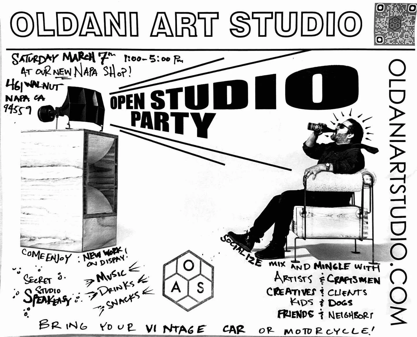 Oldani Art Studio- OPEN STUDIO PARTY (All Ages)