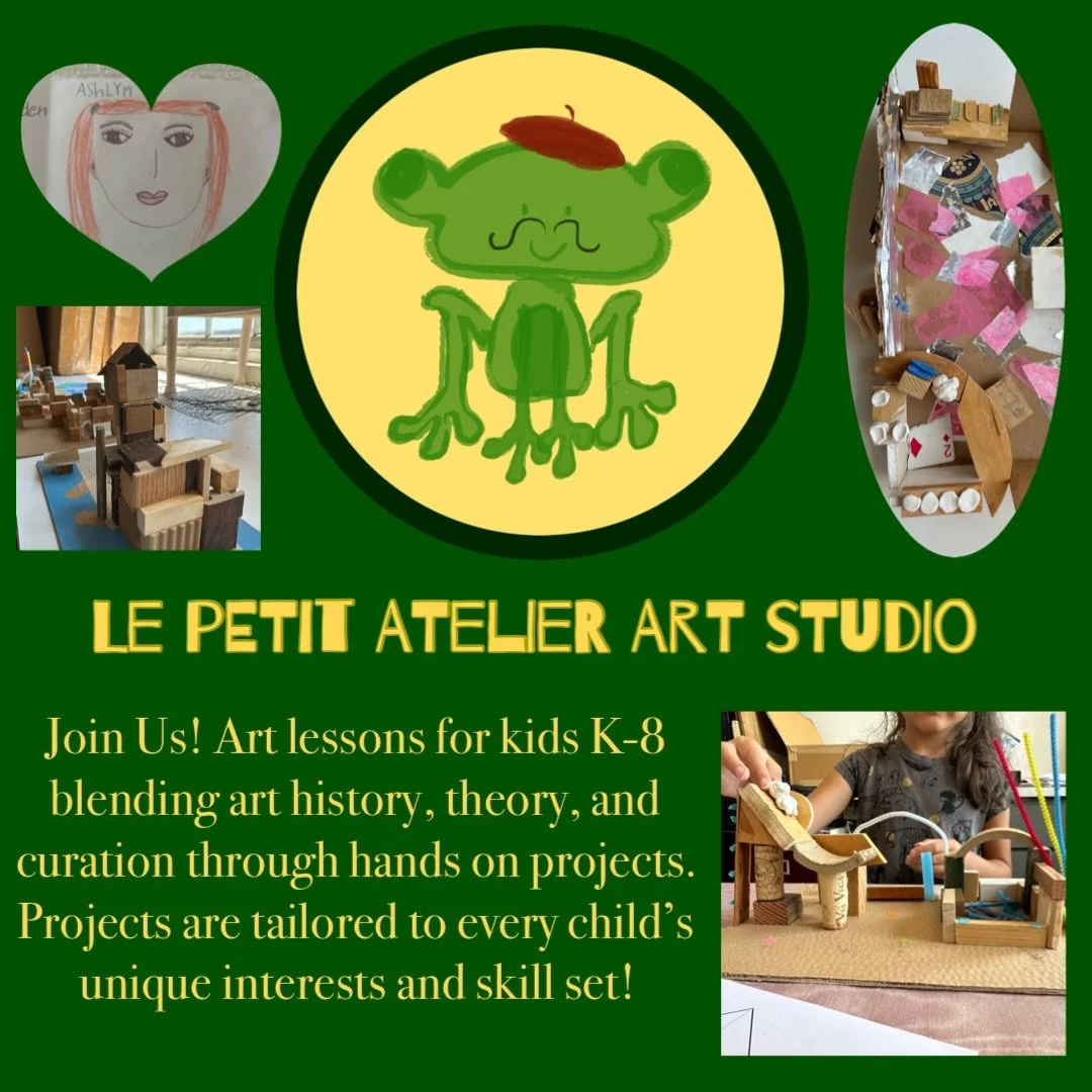 👋 Napa families! If you have a kid who&rsquo;s always drawing, painting, or creating&hellip; @lepetitatelierstudio might be their happy place!!  
Here, young artists explore big ideas like art history, curation, and different mediums, all through ha