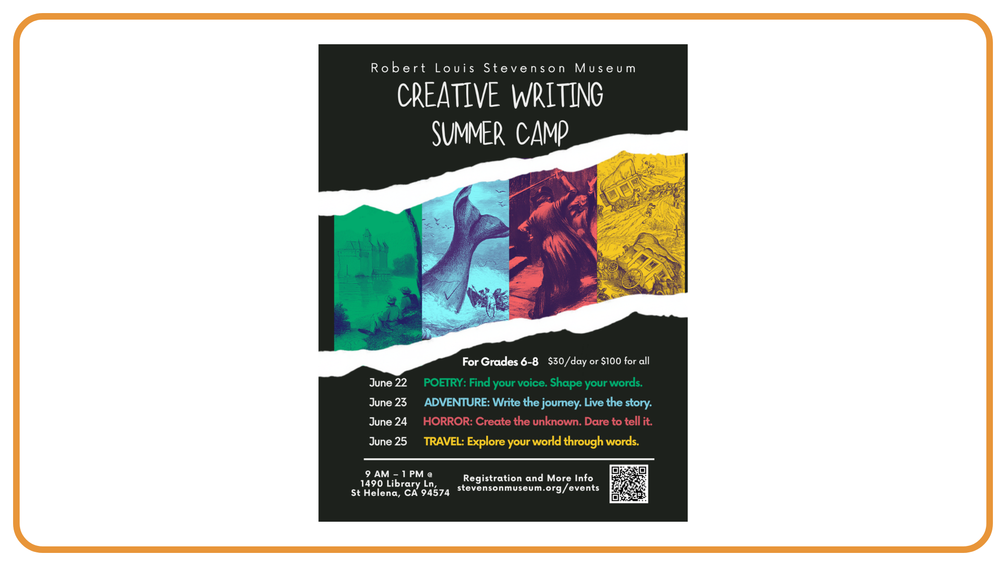 Robert Louis Stevenson Museum - Creative Writing Summer Camp