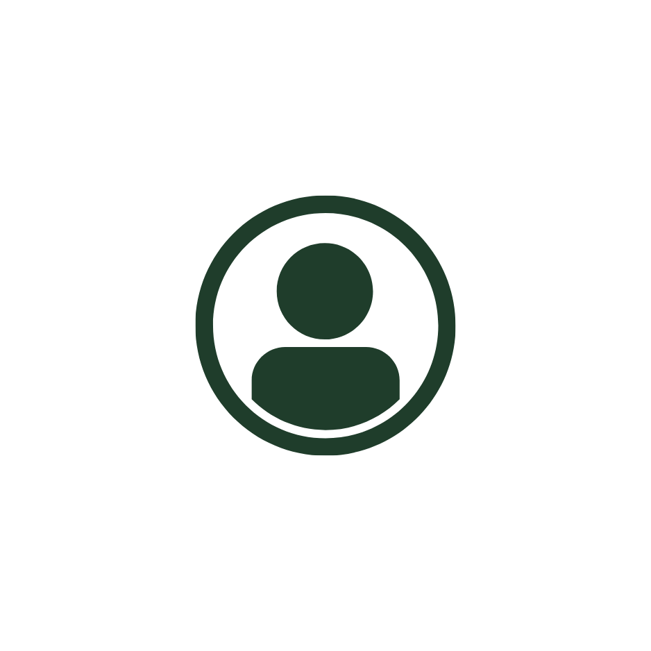 Blank user profile icon with a person symbol inside a circle