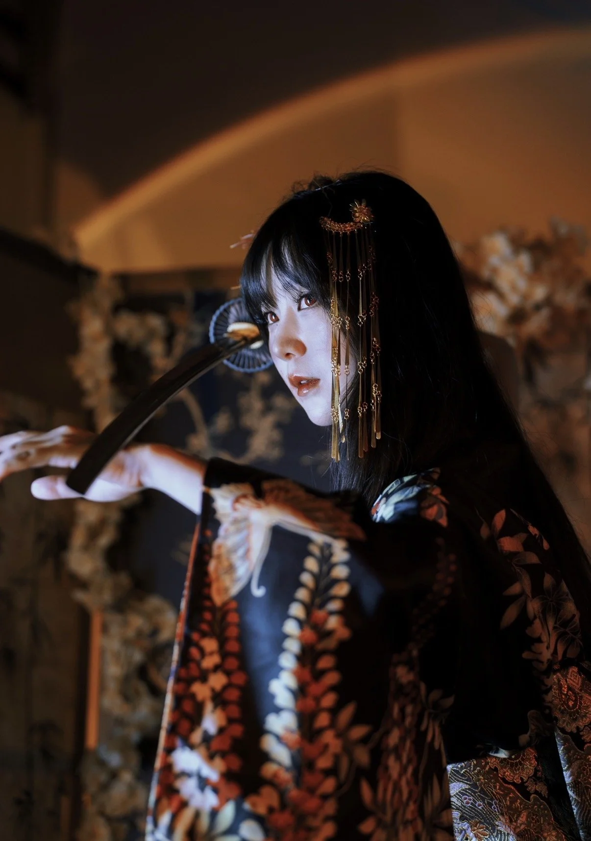 Geometric drawing of an outline square with sections divided by vertical, horizontal, and half circle lines.