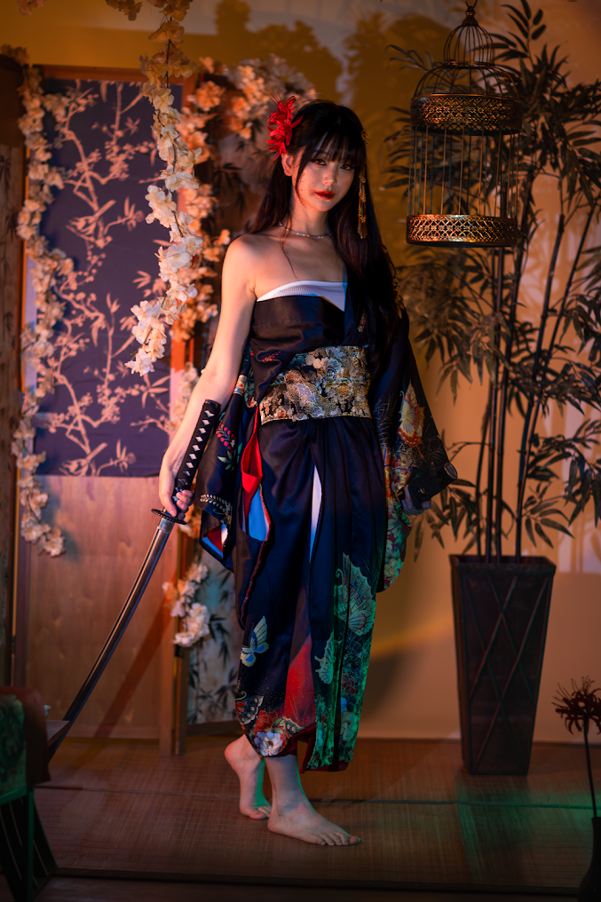Portrait session at Fortune Media studio, showcasing guided makeup photography.