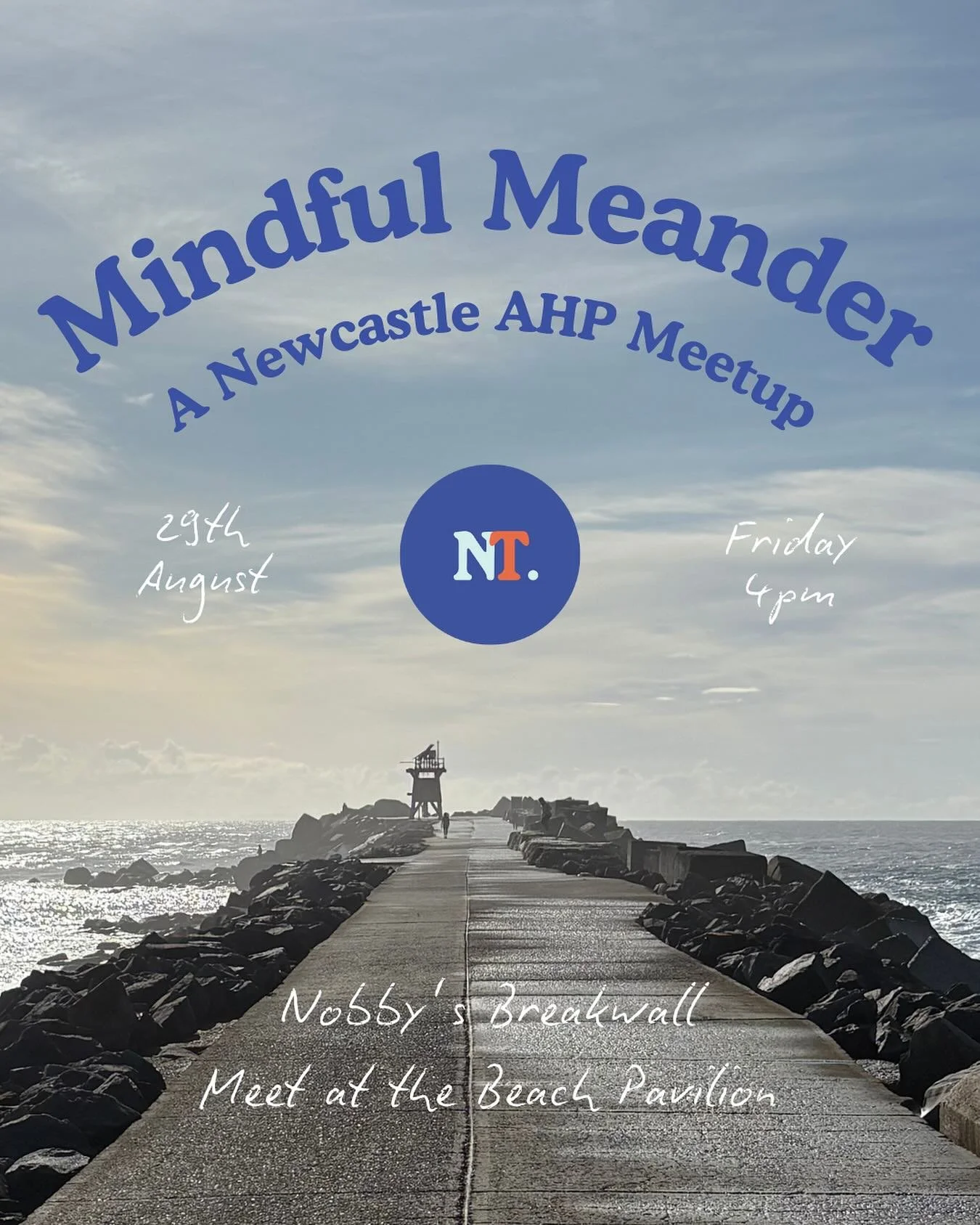 29th of August! Meet us at Nobby&rsquo;s Pavilion for a Friday afternoon walk along the breakwall (weather permitting)🥾🥾

A chance to connect with other Allied Health Professionals in Newcastle and wind down for the weekend 😌

Looking forward to m