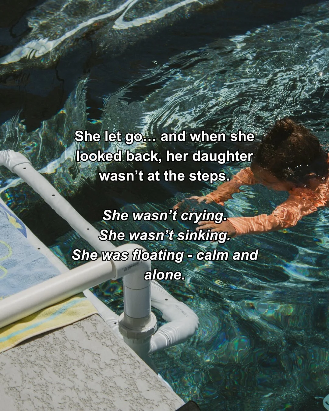 This mom wasn&rsquo;t distracted.
She was swimming with her daughter.
She&rsquo;d watched her swim back to the steps all day. Confident. Smiling. Repeating the skill over and over again.

Then in a split second, her attention shifted.
Just for a mome