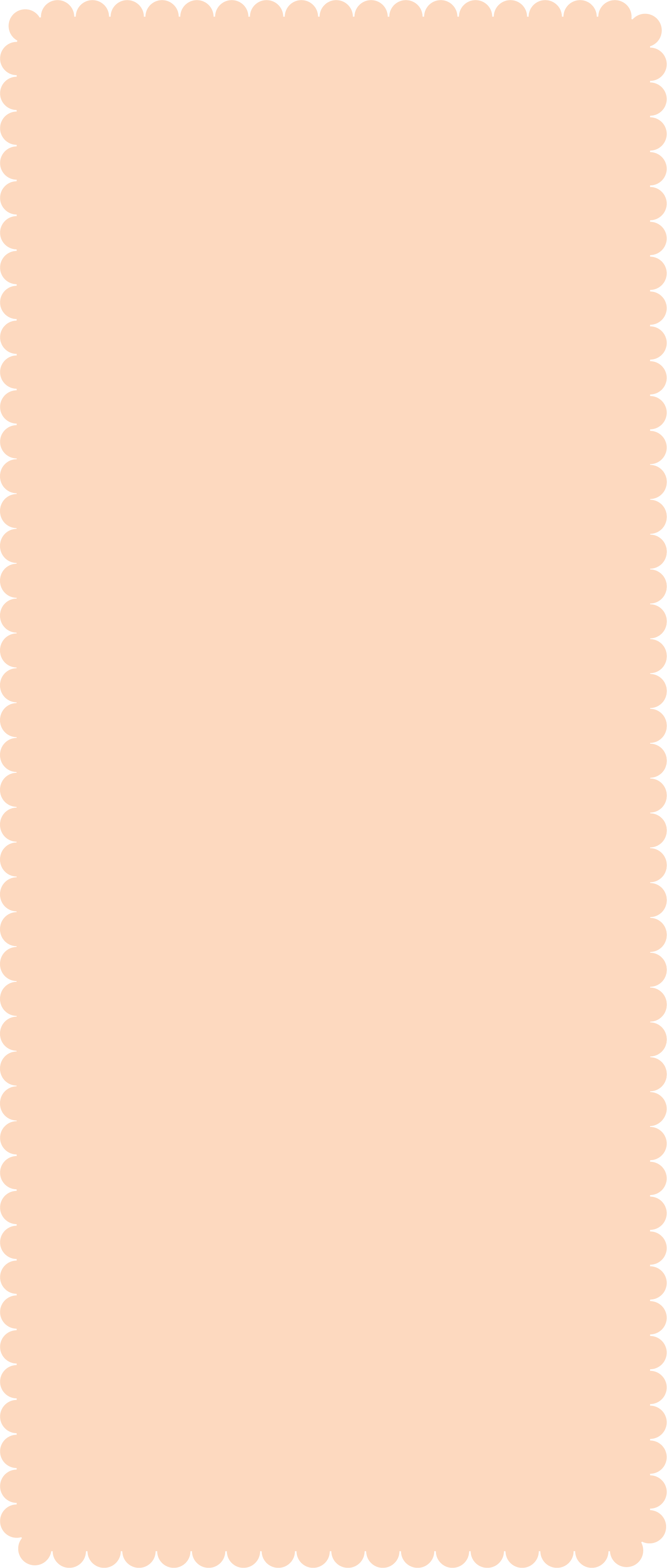 Blank peach-colored background with a scalloped border.
