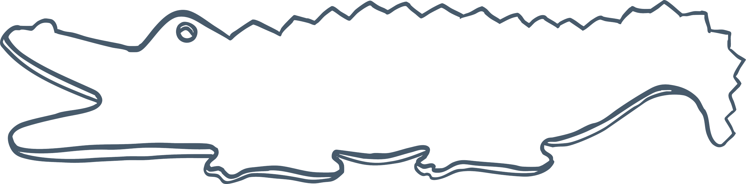 Survival Swim Lessons Crocodile outline