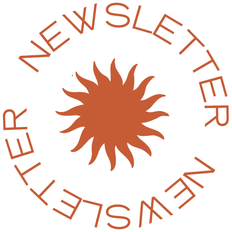 Orange sun-like graphic surrounded by text that says "New Slider" and "A"