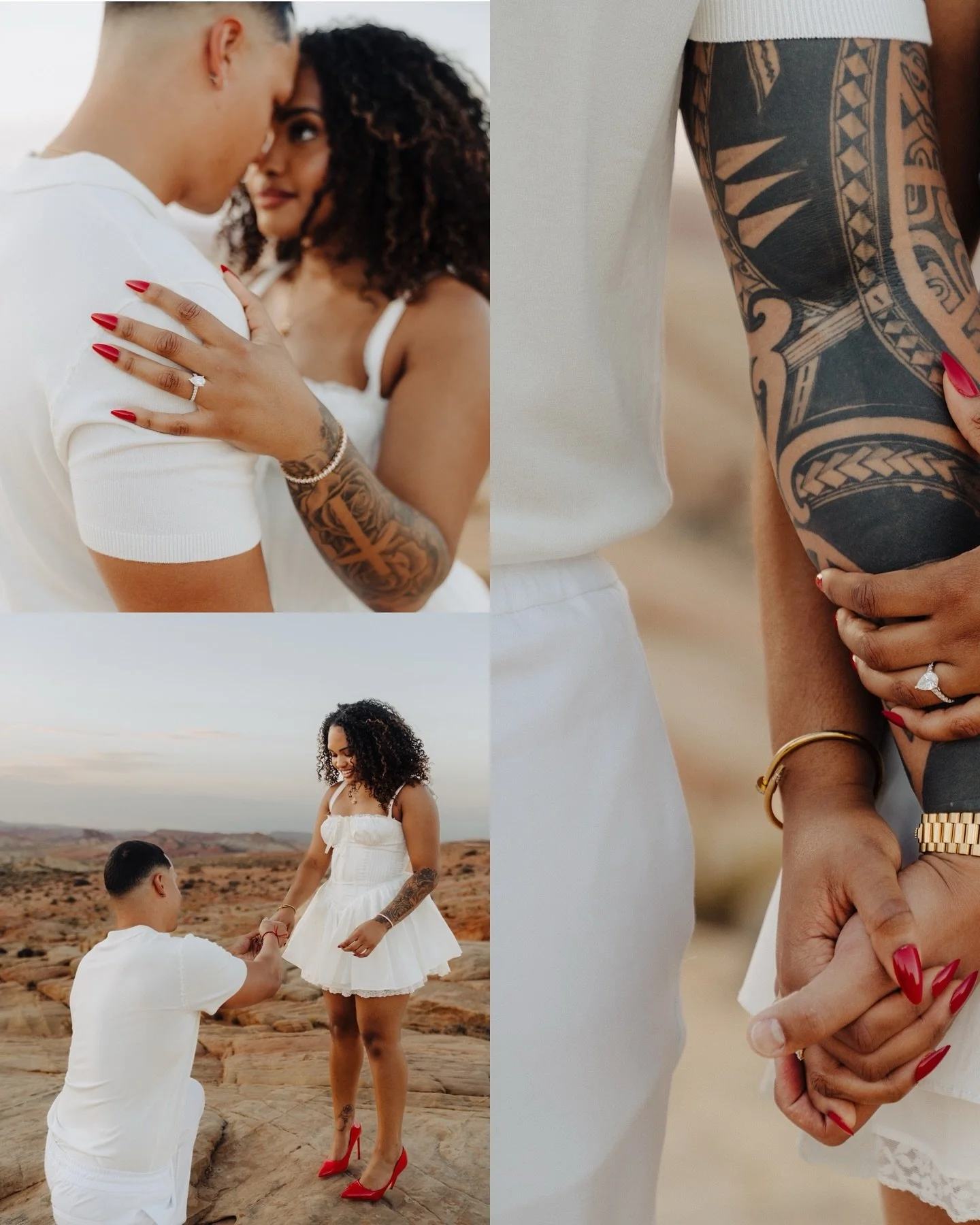 Love is definitely in the air. I had the honor of capturing it all 💍 💫 Celebrating the engagement between these two amazing people. Here&rsquo;s to more life, and more love; once again congratulations 🍾🎉 
#lasvegasengagementphotographer #vegaswed