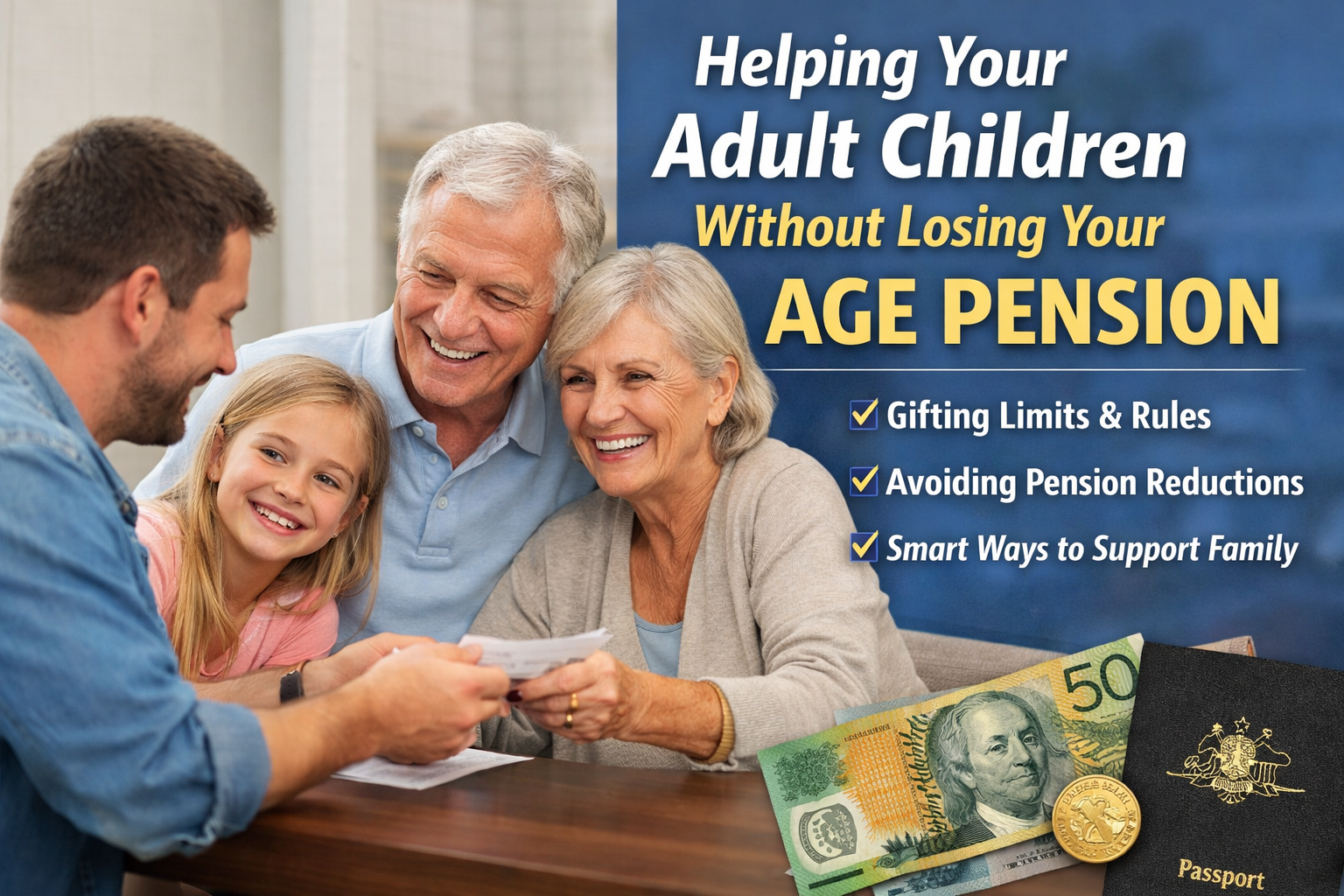 Helping Your Adult Children Without Losing Your Age Pension