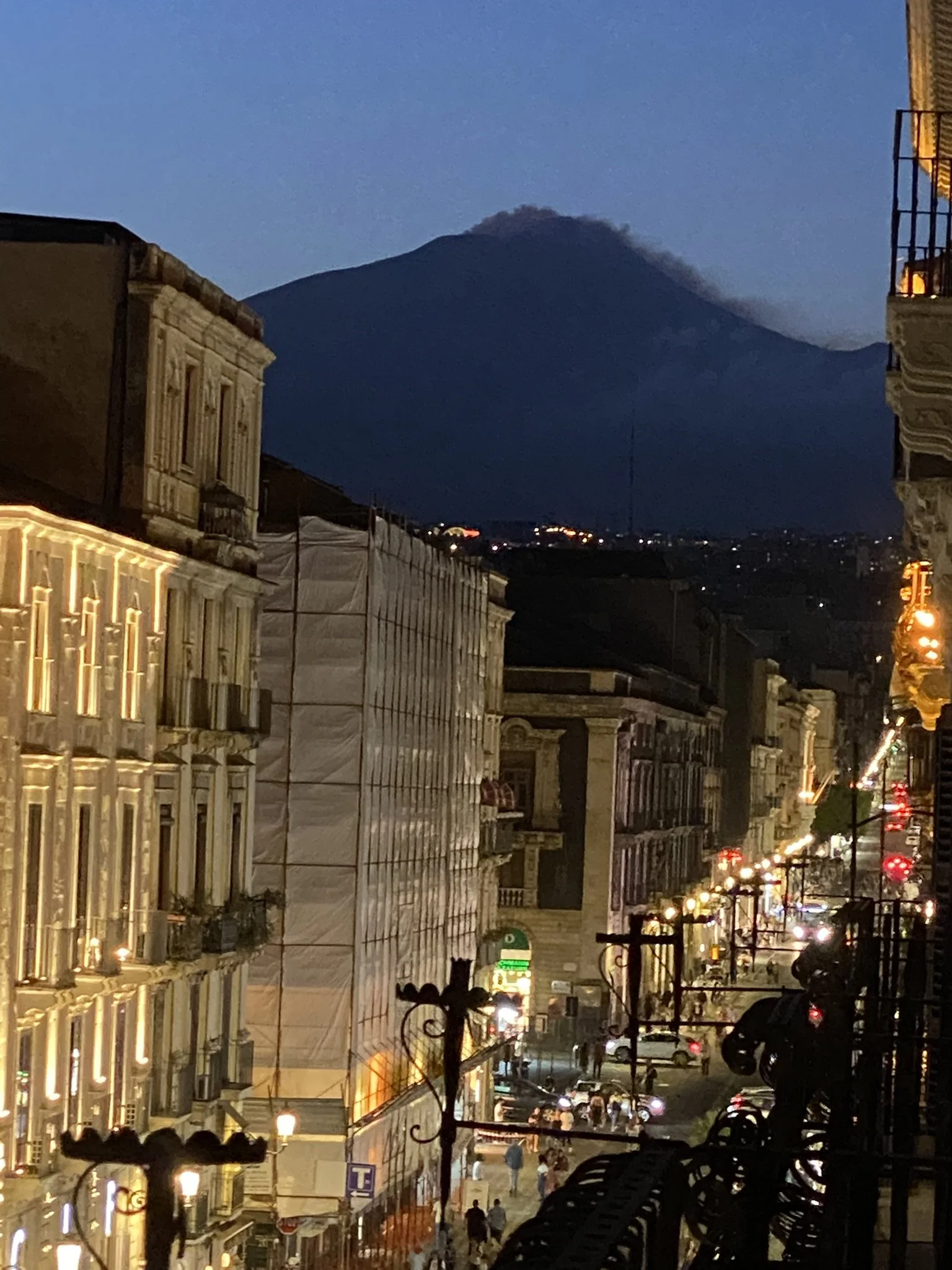 Mt Etna, taken from Via Etna in Catania