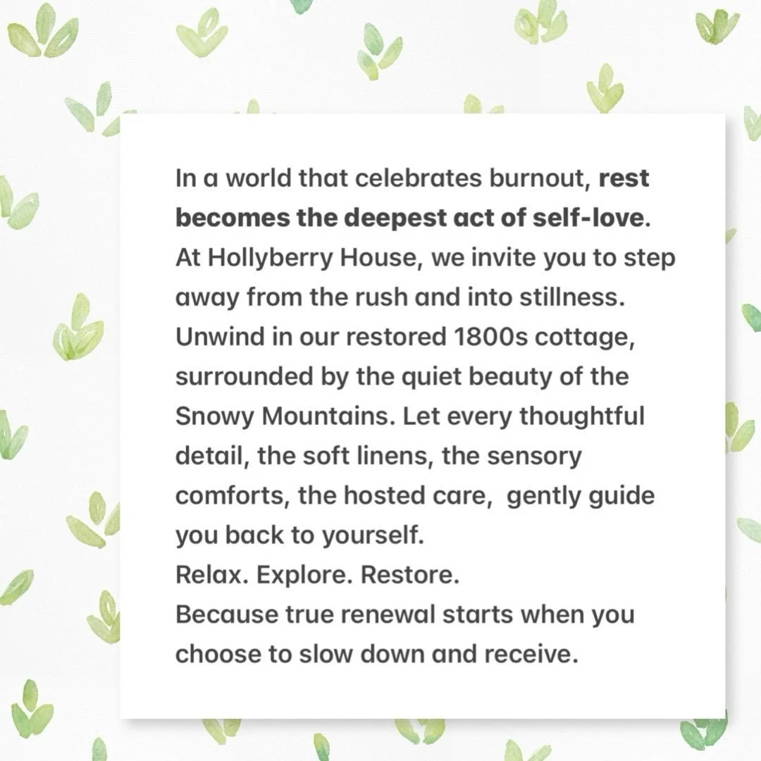 Hollyberryhouse.com.au ❤️ Cooma, NSW, Snowy Mountains. #hollyberryhousebnb #snowymountainsescape #luxurywellnessretreat #destinationnsw #snowymountainsnsw