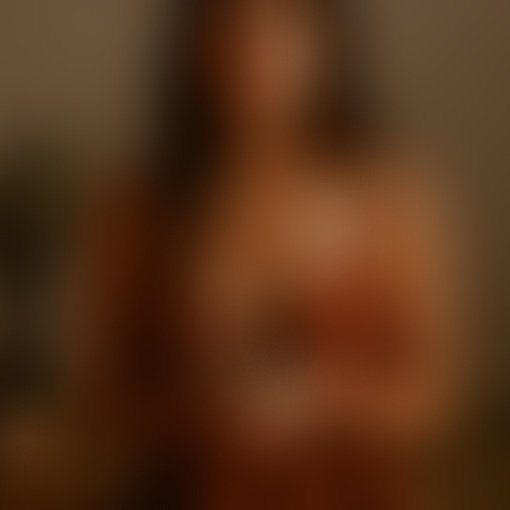 A close-up of a person's face with blurred details.