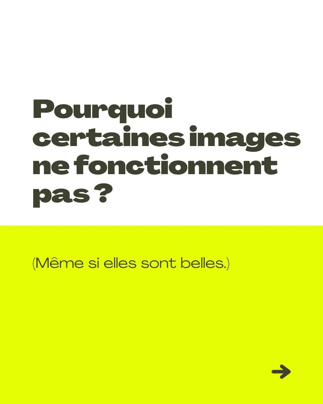 On pense souvent qu&rsquo;une image fonctionne parce qu&rsquo;elle est &ldquo;belle&rdquo;.
En r&eacute;alit&eacute;, ce n&rsquo;est presque jamais le sujet.

Une image fonctionne quand elle est claire. Quand elle s&rsquo;inscrit dans une direction. 