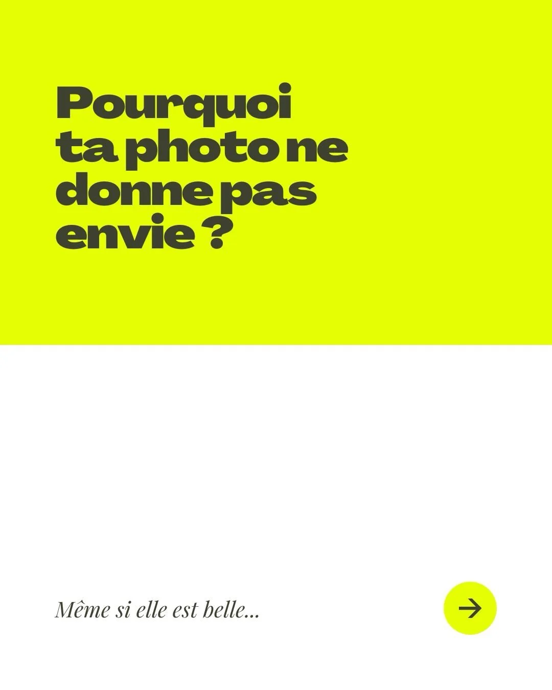 On pense souvent qu&rsquo;une photo fonctionne parce qu&rsquo;elle est &ldquo;belle&rdquo;.
En r&eacute;alit&eacute;, ce n&rsquo;est presque jamais le sujet.

Une image peut &ecirc;tre esth&eacute;tique, mais si elle n&rsquo;est pas claire, elle ne s