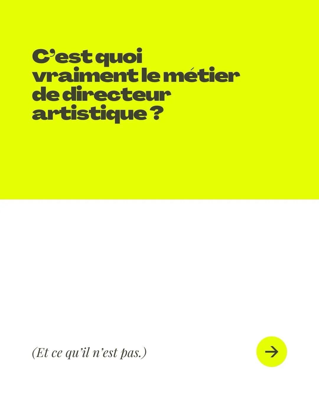 Pendant longtemps, on a r&eacute;duit la direction artistique &agrave; quelque chose de visuel.
Un style. Une esth&eacute;tique. &ldquo;Faire quelque chose de beau.&rdquo;

Mais avec le temps, j&rsquo;ai compris que le vrai travail &eacute;tait aille