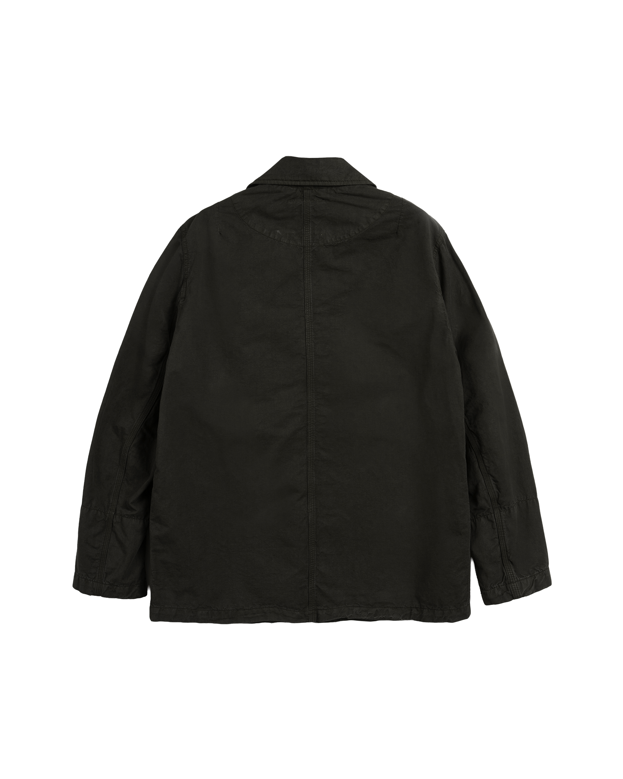 Shop the YMC Construction Jacket in dark green. Crafted from a cotton and linen blend, this lightweight workwear-inspired jacket offers durability, comfort, and timeless style.